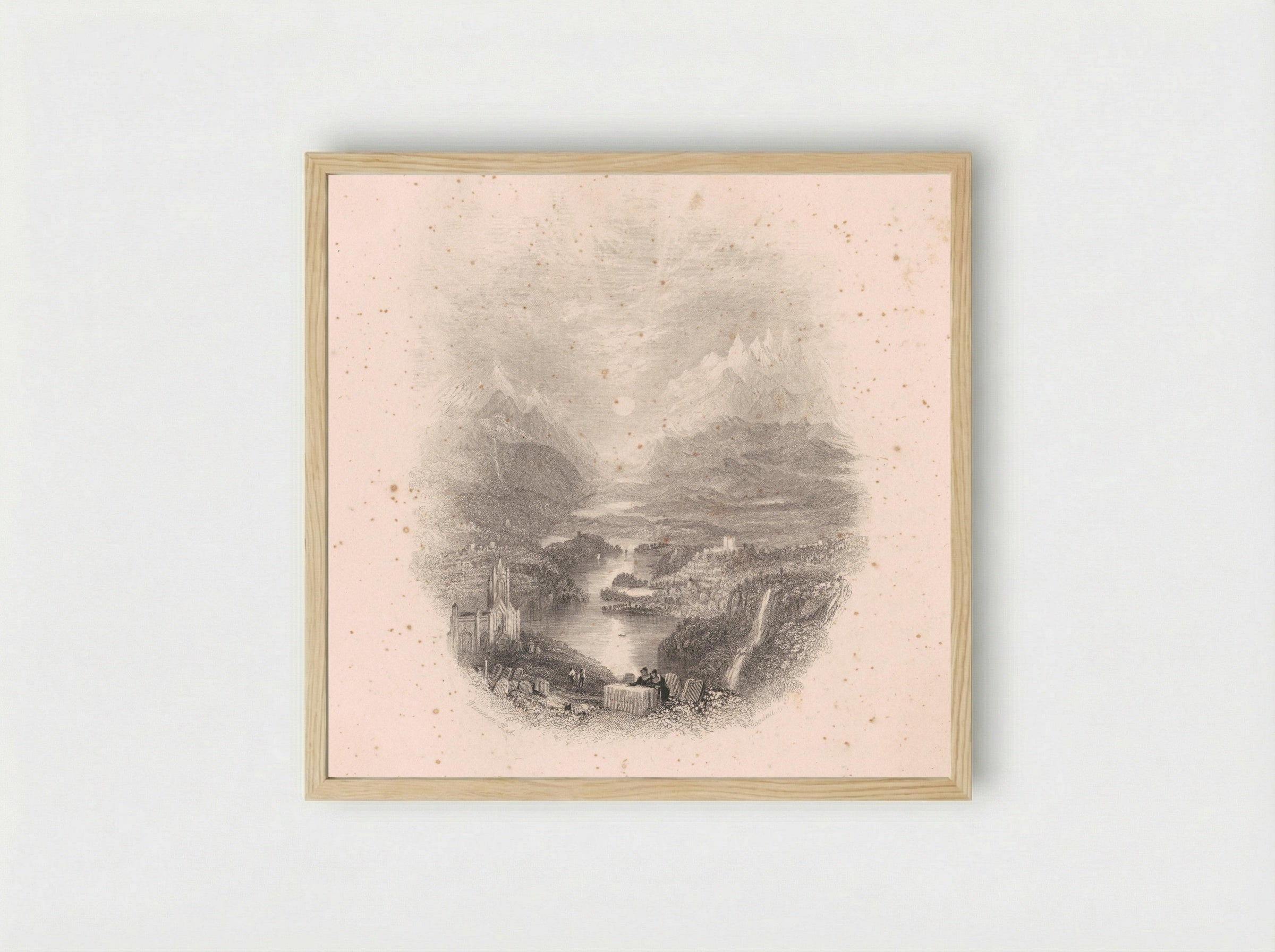 A Swiss Valley - Edward Goodall - Framed Print Wood