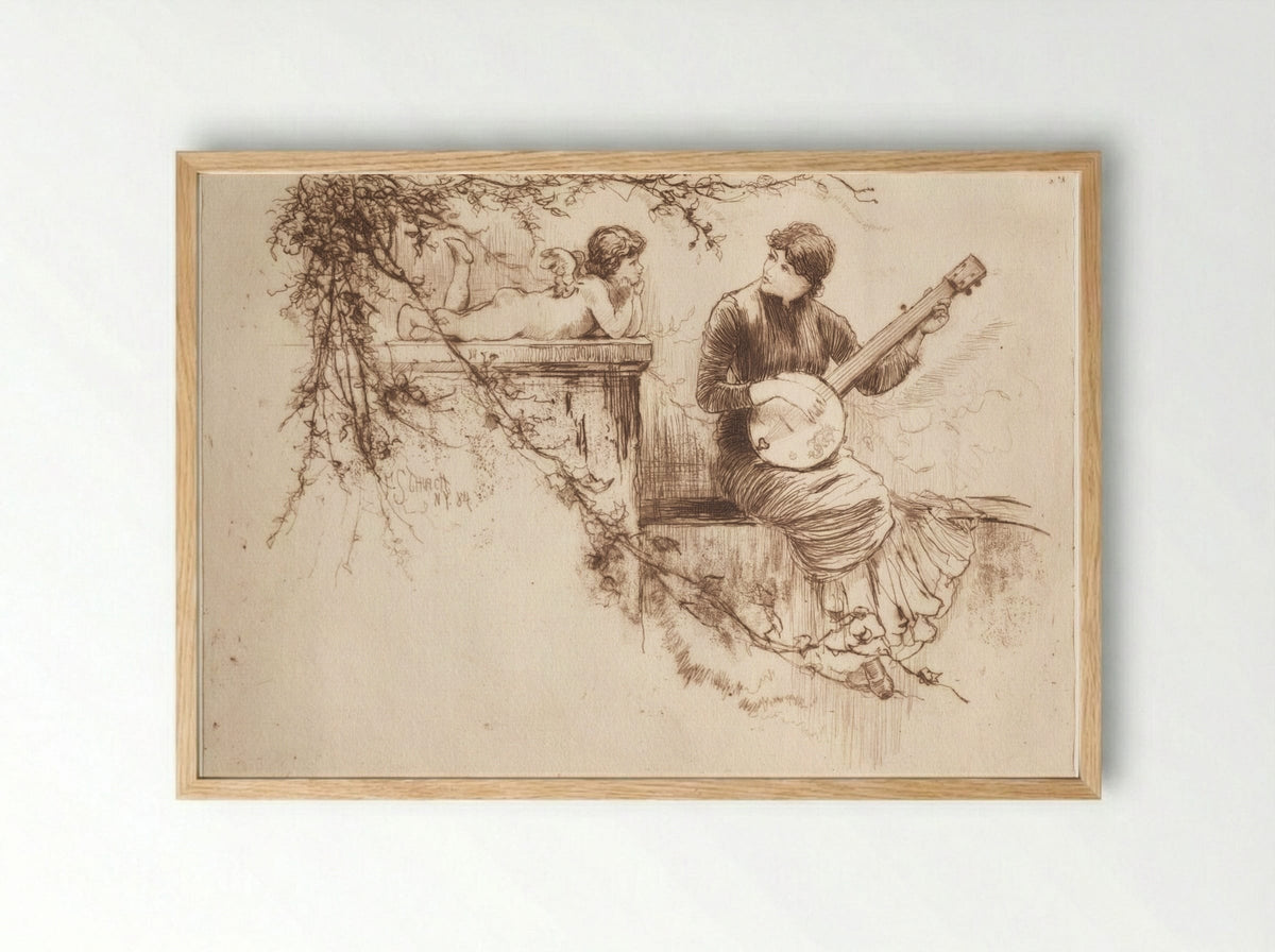 A Symphony - Frederick Stuart Church - Framed Print Wood