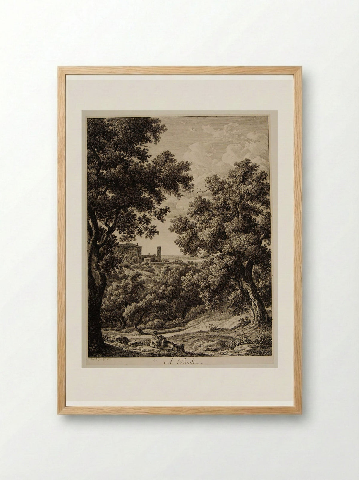 A Tivoli - Johann Christian Reinhart - Framed Print Wood