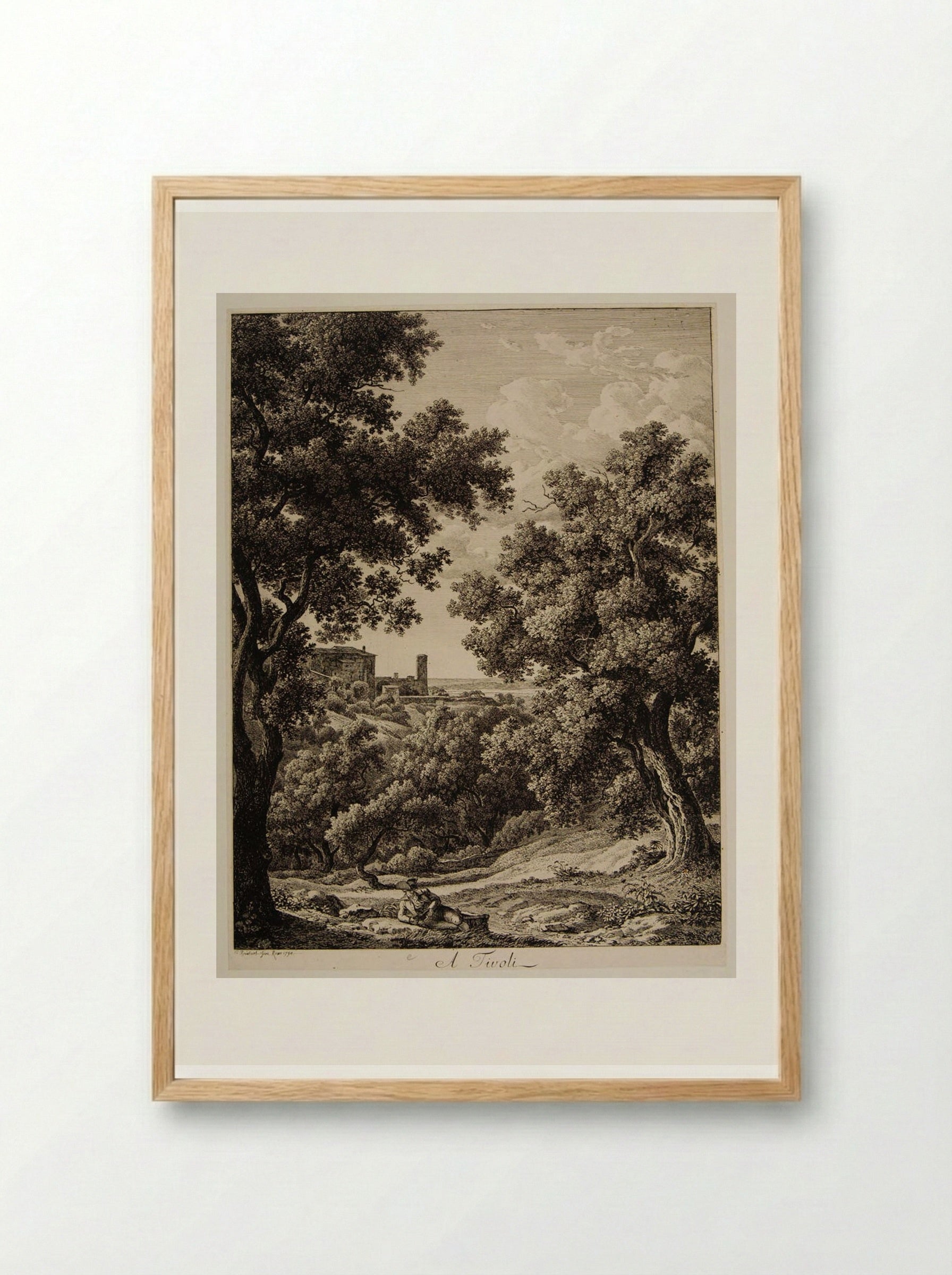 A Tivoli - Johann Christian Reinhart - Framed Print Wood