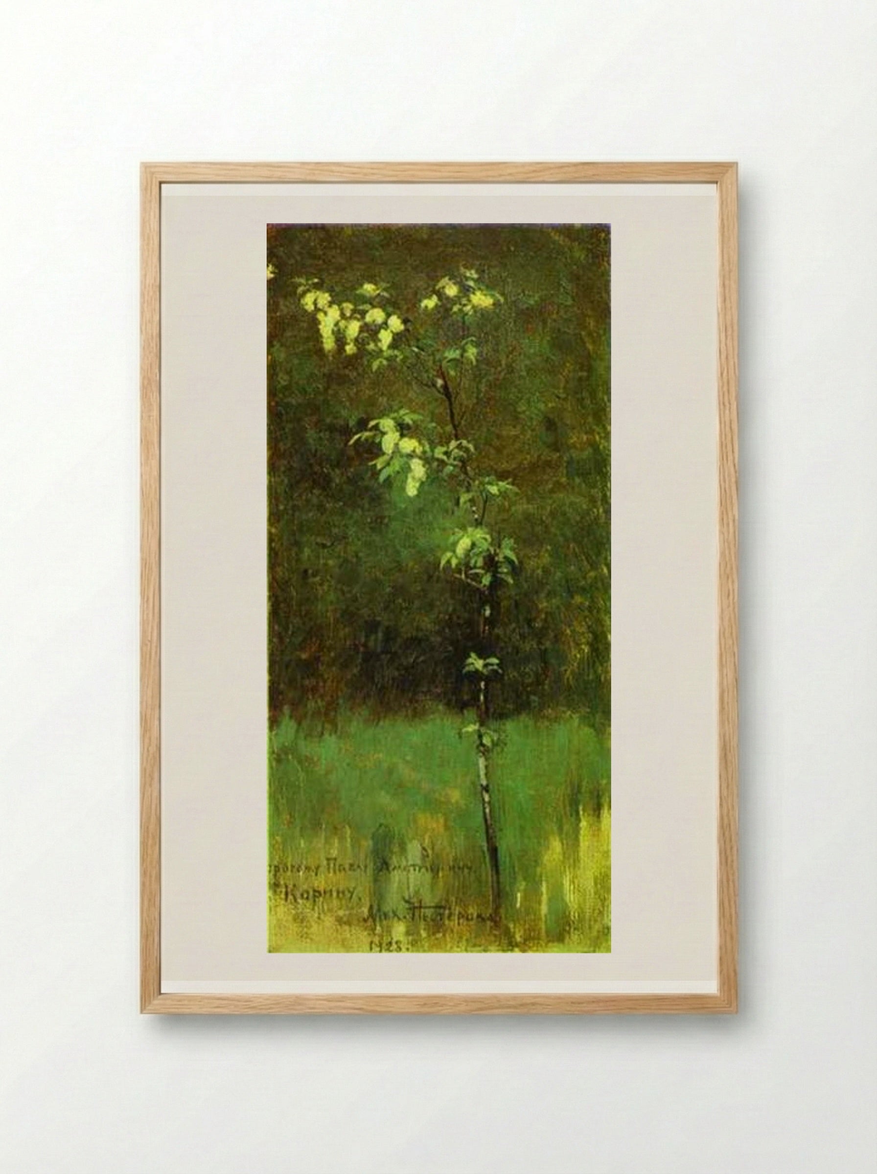 A Tree in Blossom - Mikhail Nesterov - Framed Print Wood