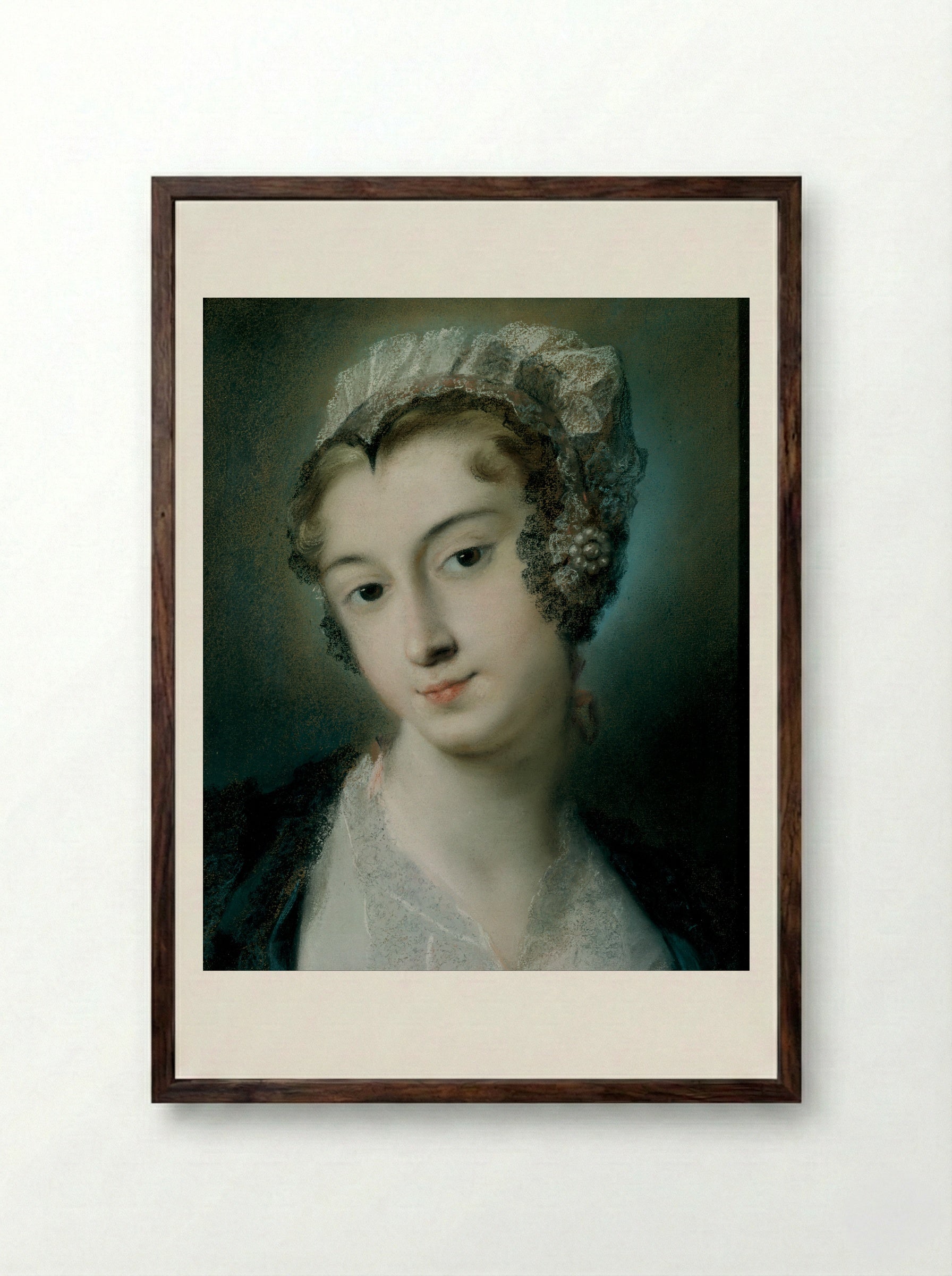 A Tyrolean Innkeeper - Rosalba Carriera - Framed Print Dark Wood
