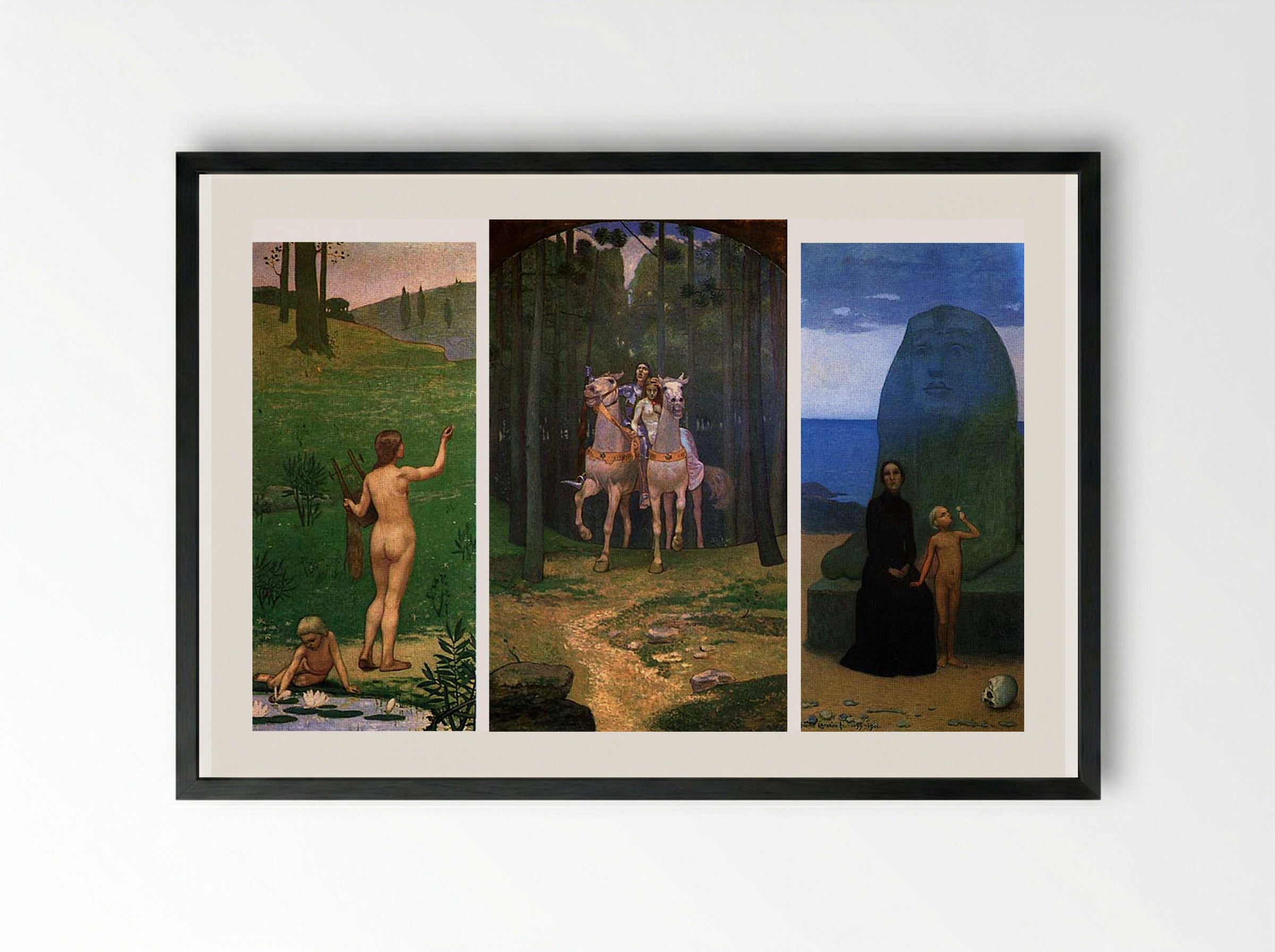 A Vida - António Carneiro - Framed Print Black