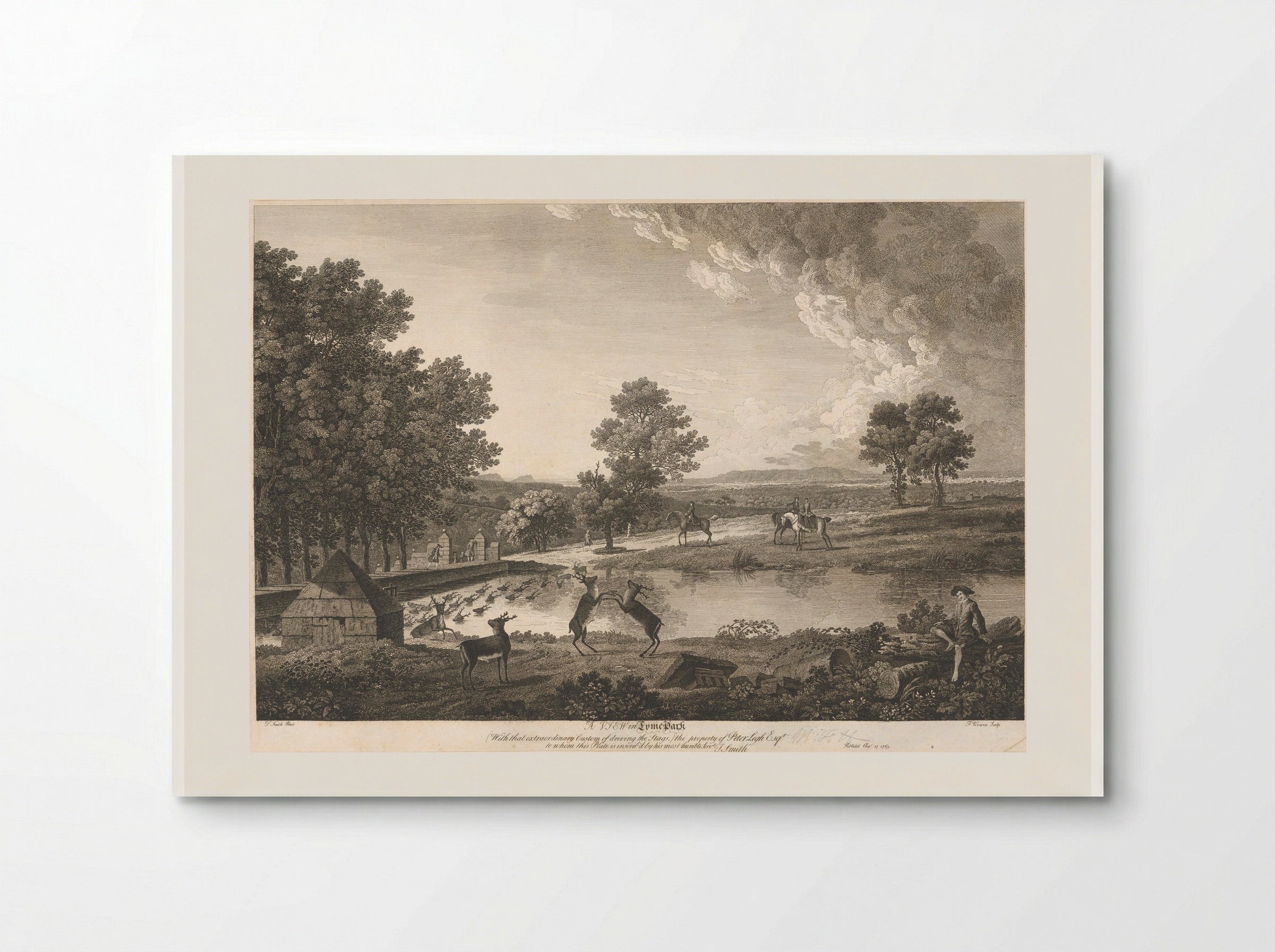 A View in Lyme Park - François Vivares - Poster