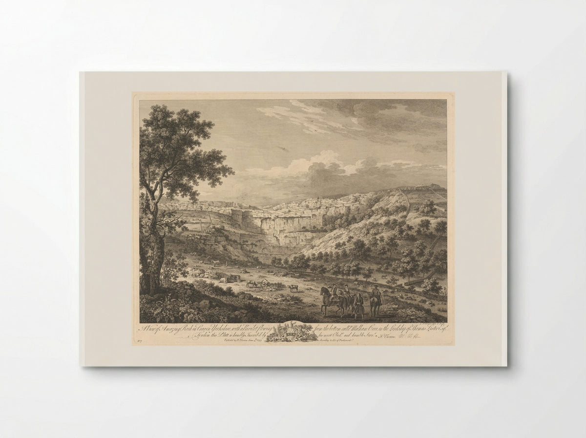 A View of Amazing Rock in Craven, Yorkshire - François Vivares - Poster