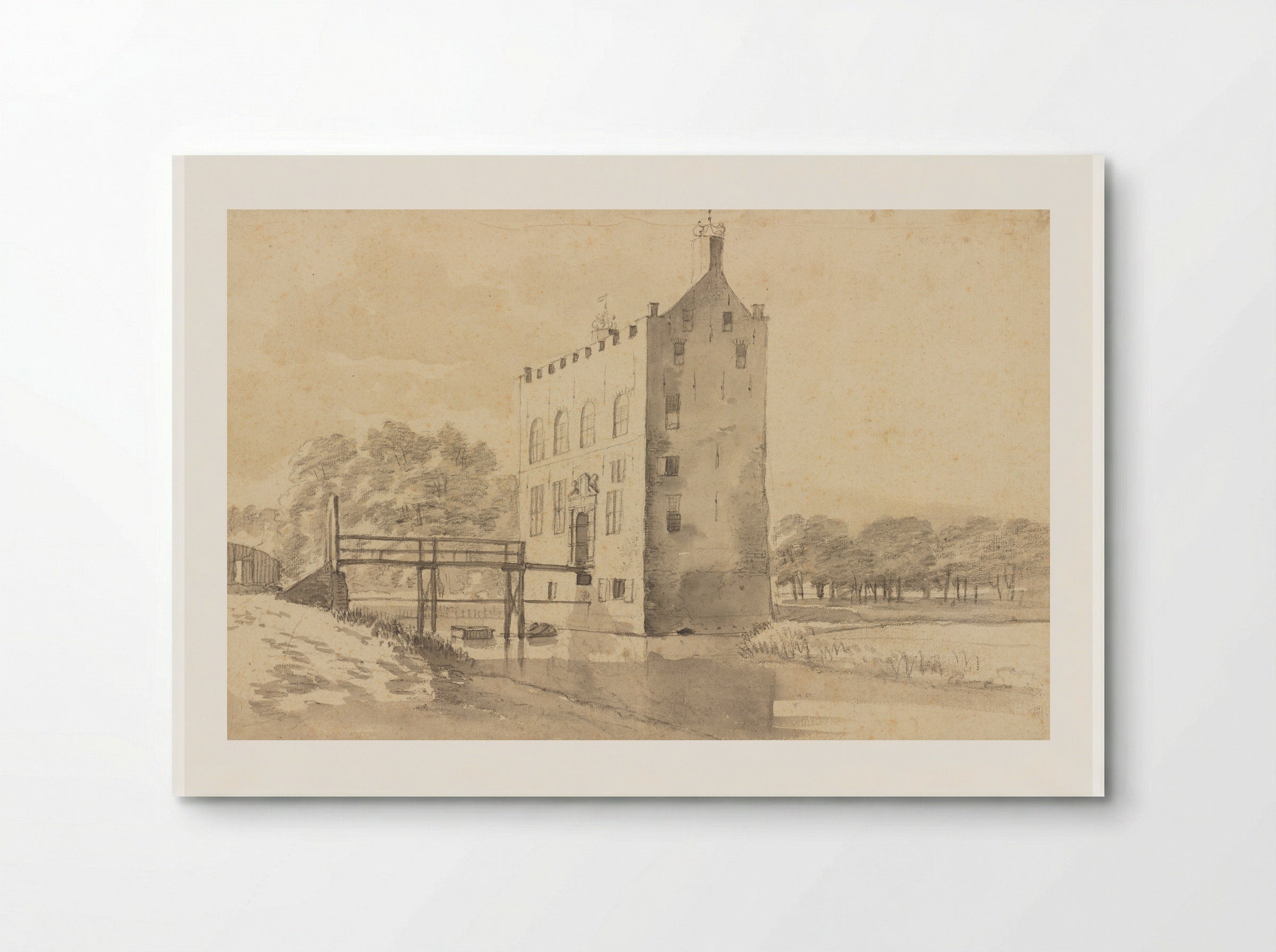 A View of Cronesteyn Castle, near Leiden - Roelant Roghman - Poster