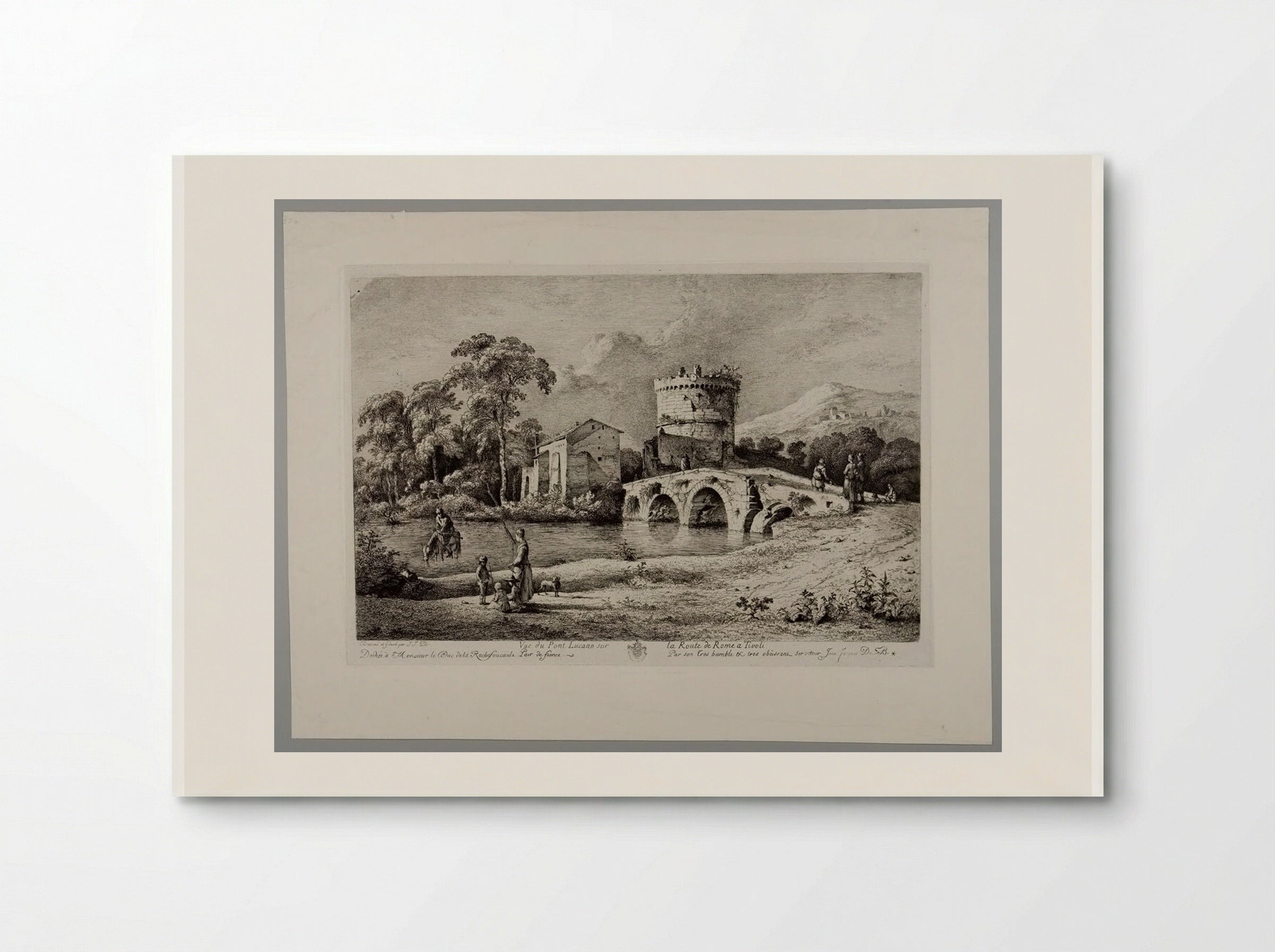 A View of the Bridge of Lucano over the Road to Rome at Tivoli - Jean-Jacques de Boissieu - Poster