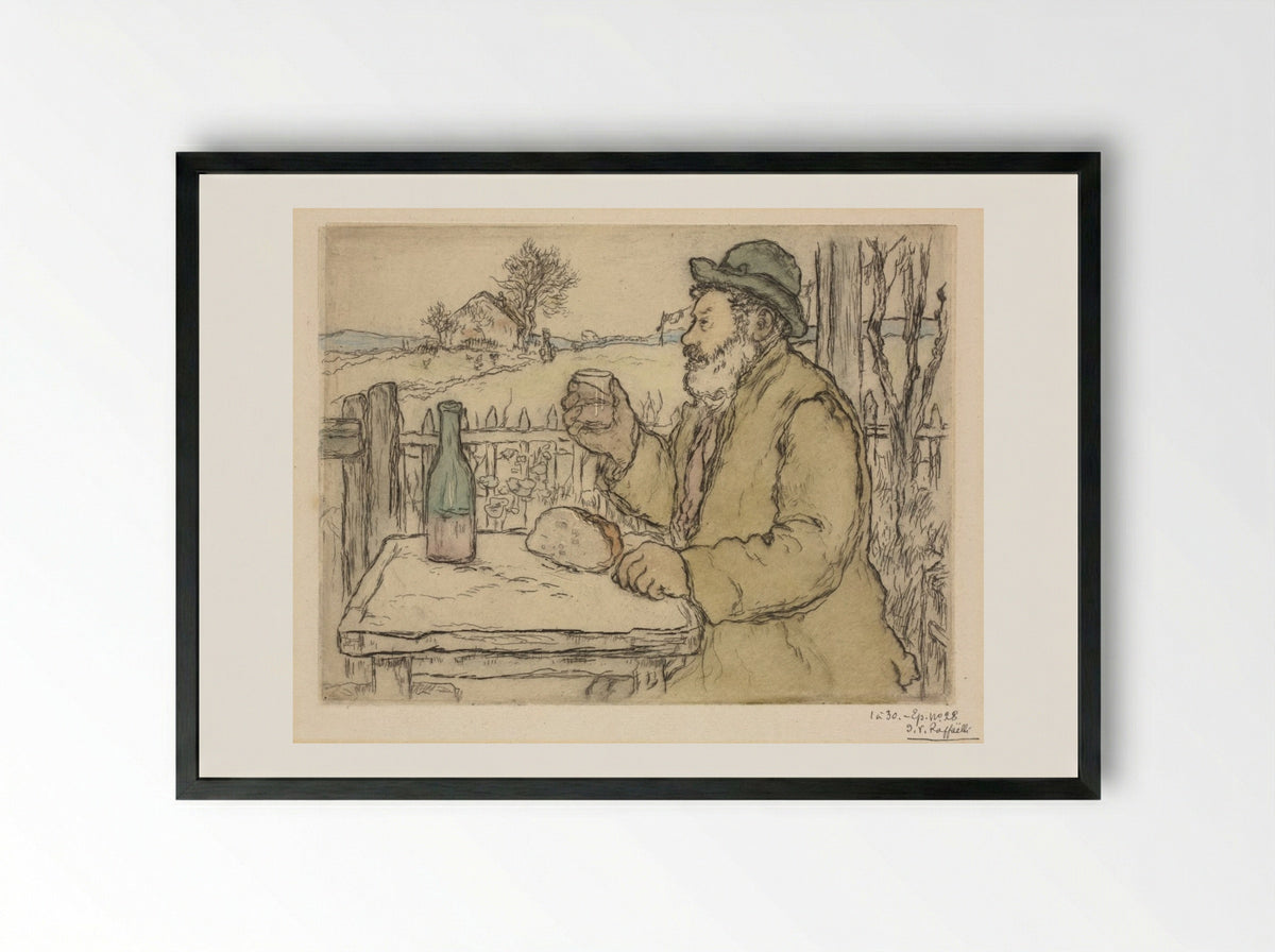 A Votre Santé - Jean-François Raffaëlli - Framed Print Black