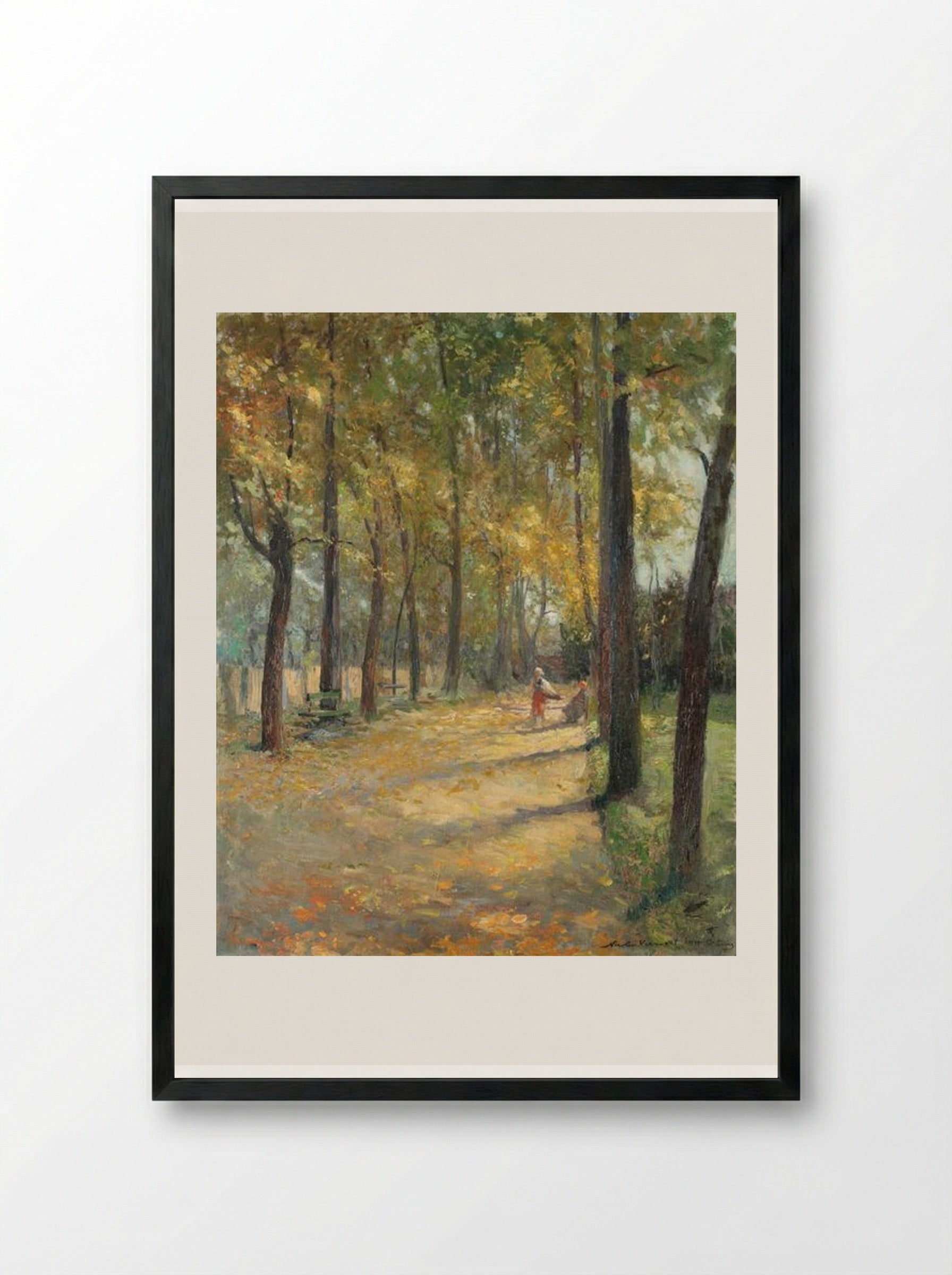 A Walk Through the Park - Nicolae Vermont - Framed Print Black