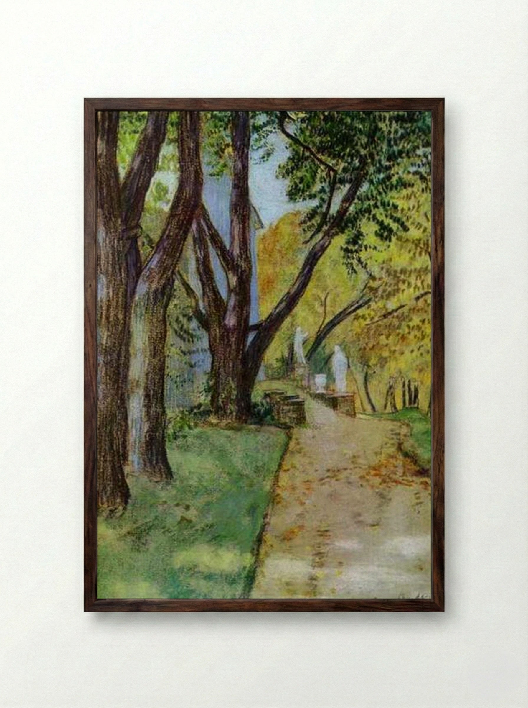 A Walk in the Park - Victor Borisov-Musatov - Framed Print Dark Wood