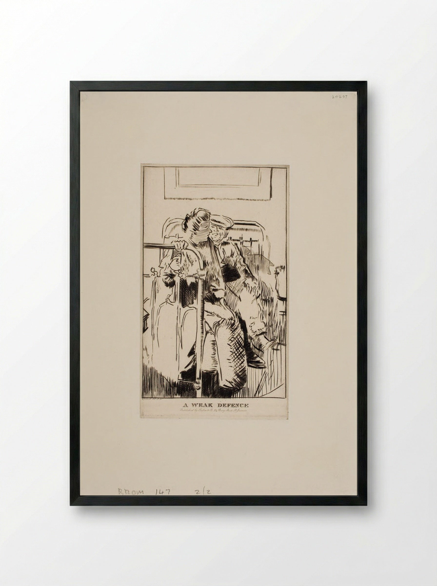 A Weak Defence - Walter Sickert - Framed Print Black