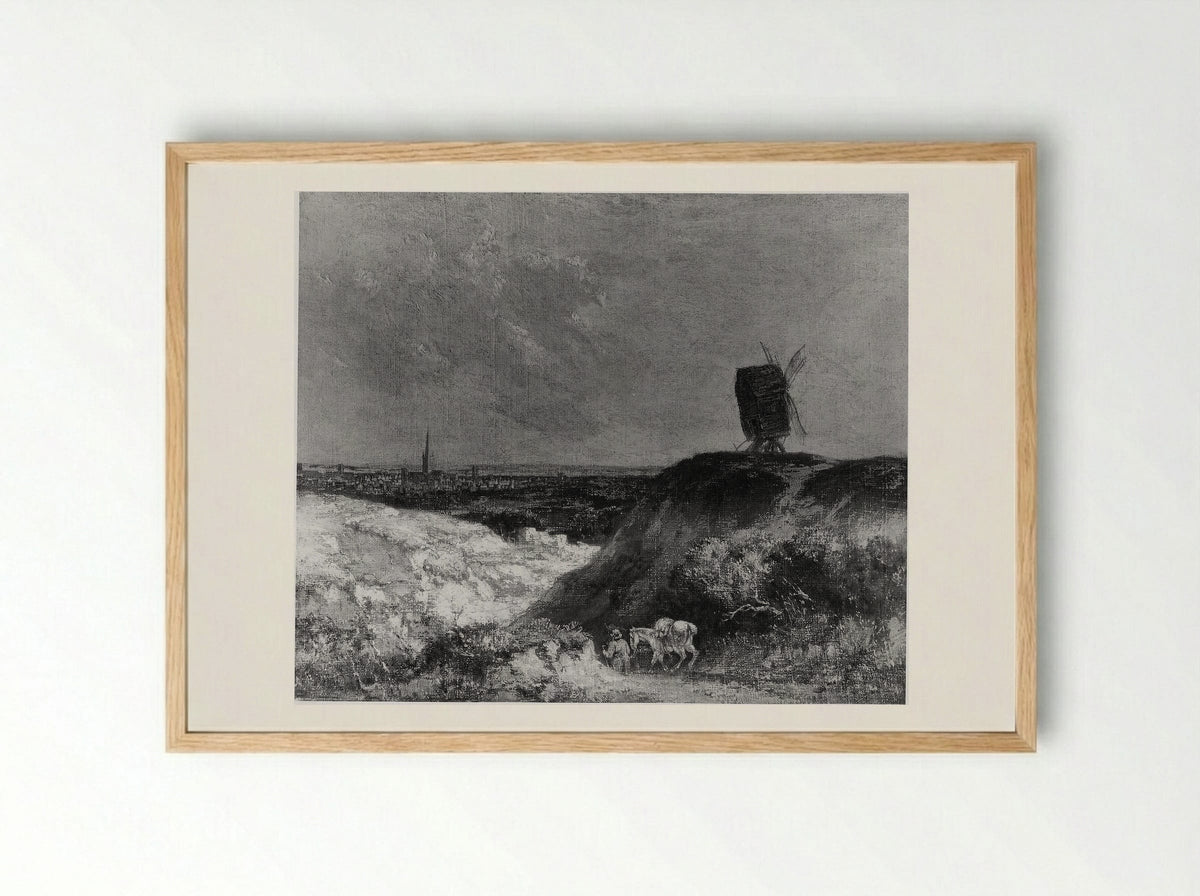 A Windmill near Norwich - John Crome - Framed Print Wood