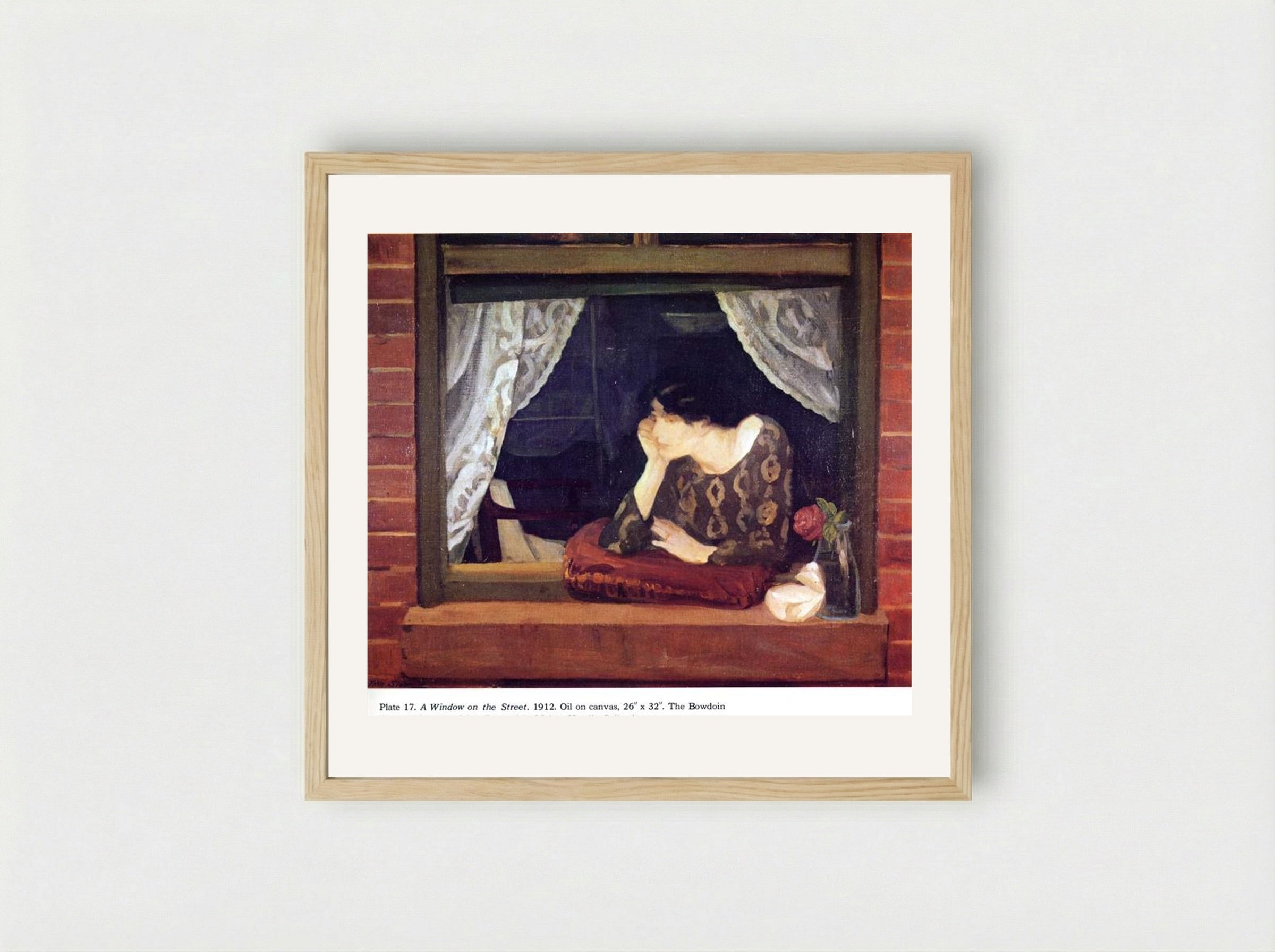 A Window on the Street - John French Sloan - Framed Print Wood