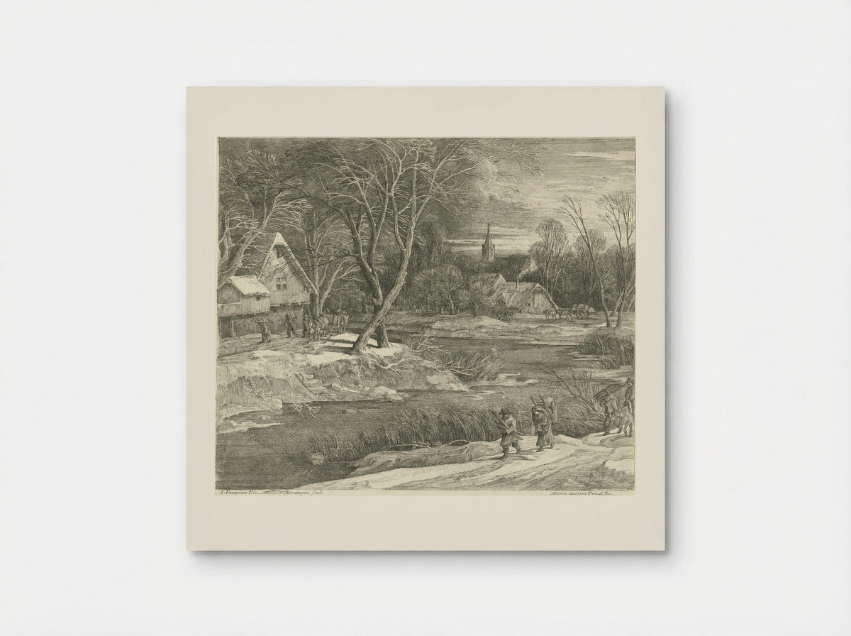 A Winter Landscape - Matthijs van Plattenberg - Poster