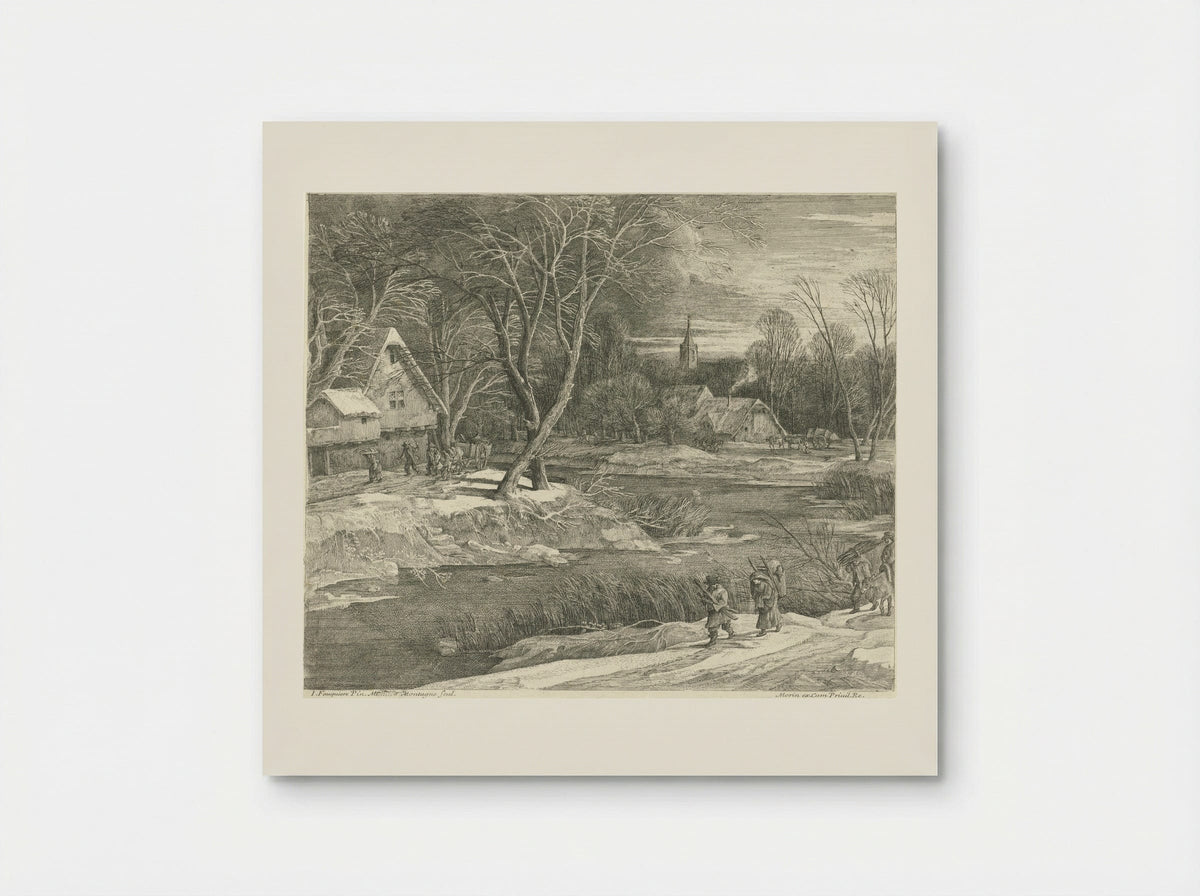 A Winter Landscape - Matthijs van Plattenberg - Poster