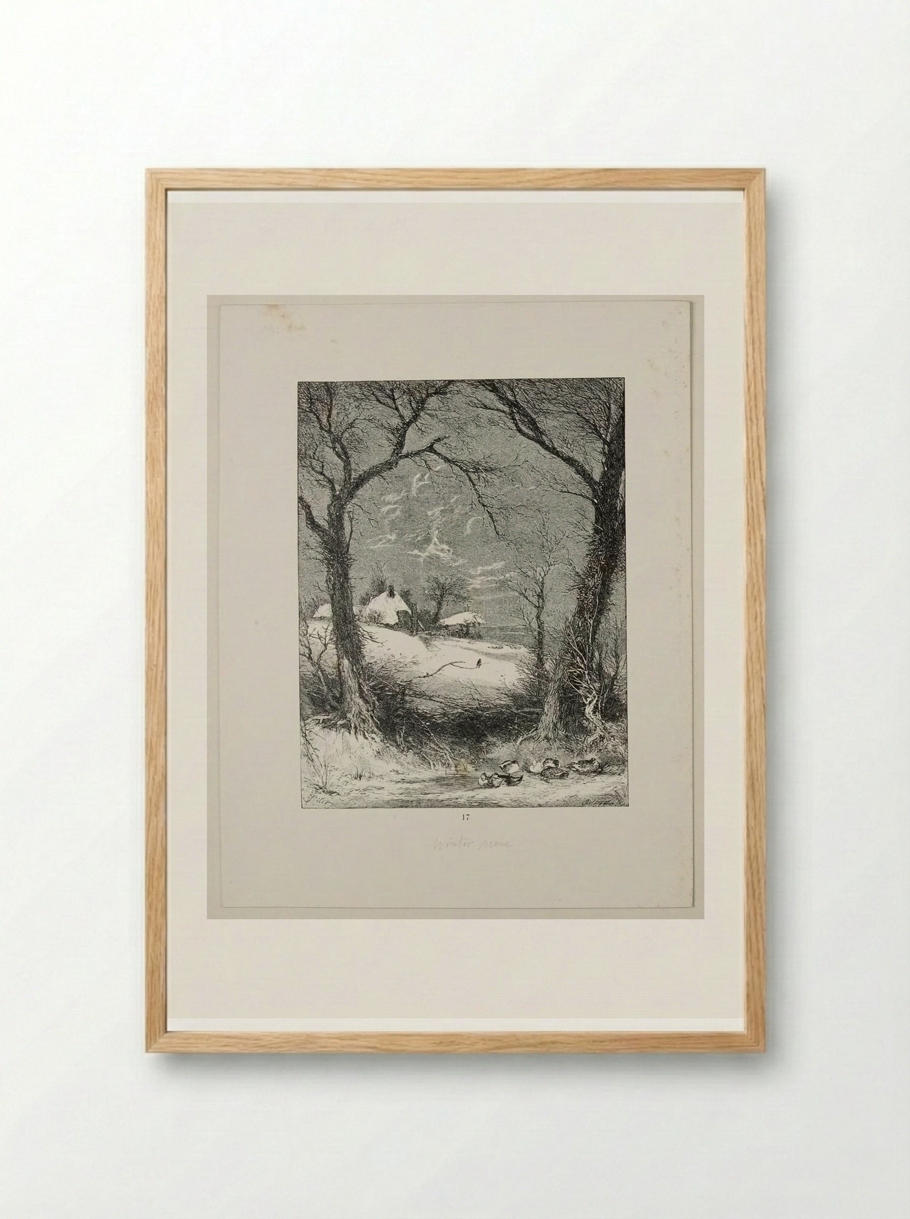 A Winter Piece - Edward Dalziel - Framed Print Wood