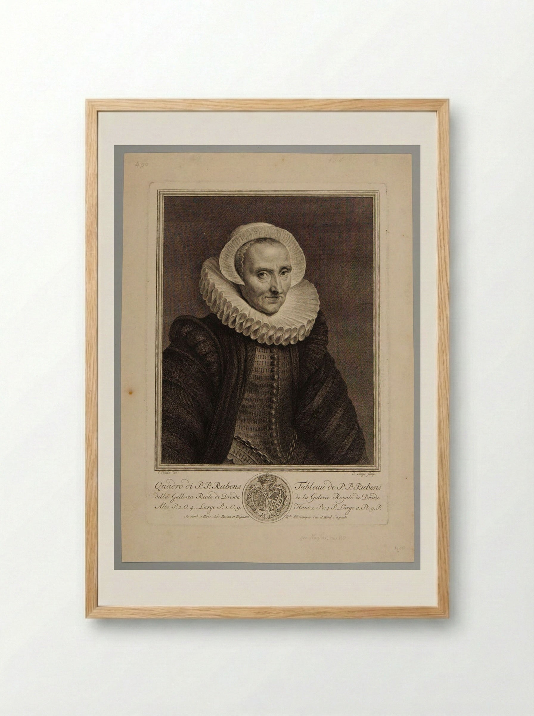 A Woman (After Peter Paul Rubens) - Pieter Tanjé - Framed Print Wood