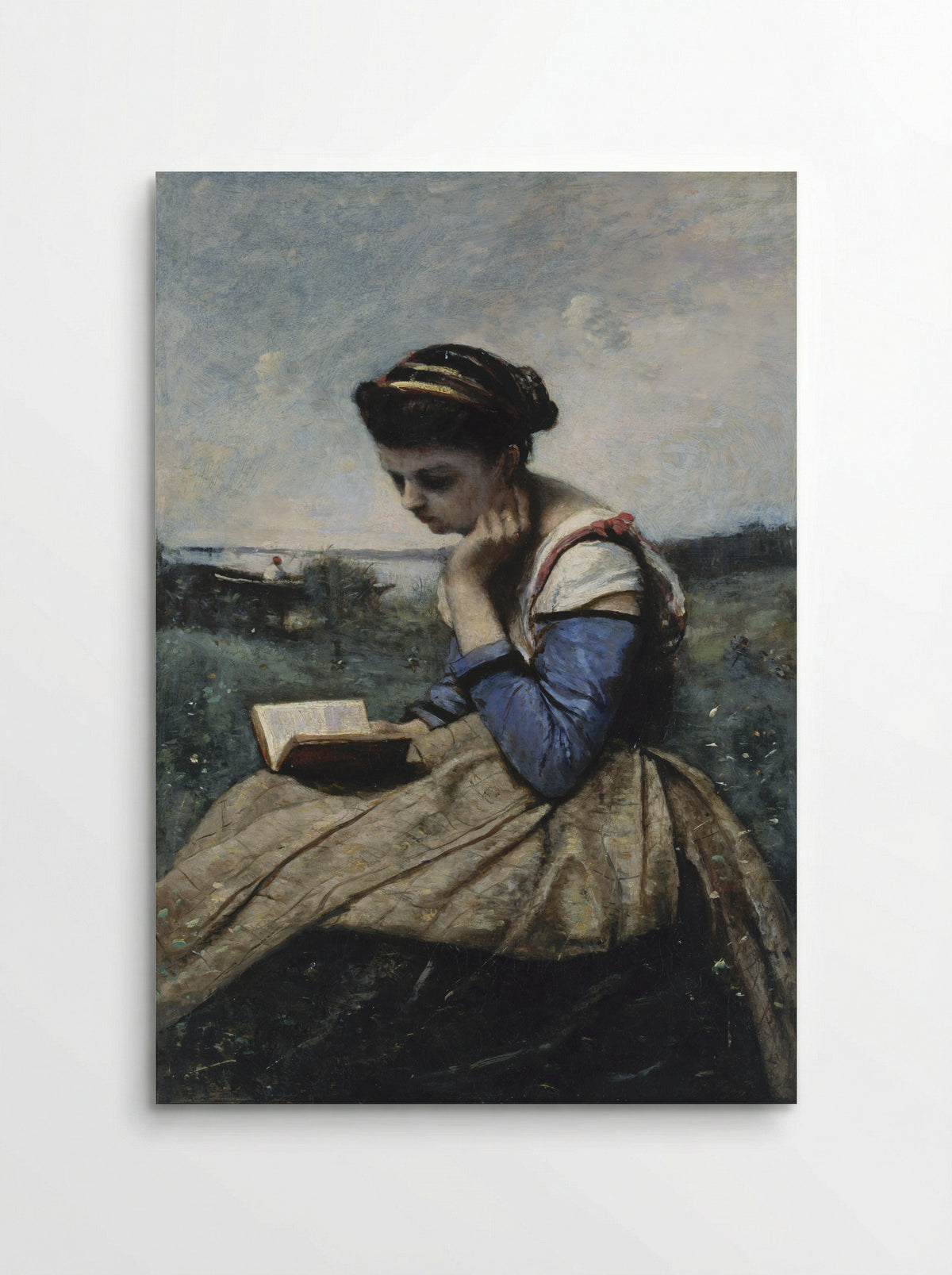 A Woman Reading - Jean-Baptiste-Camille Corot - Poster