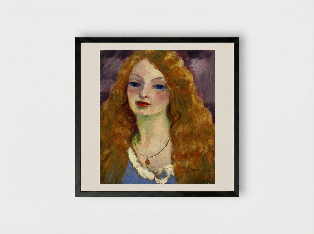 A Woman's Portrait - Kees van Dongen - Framed Print Black