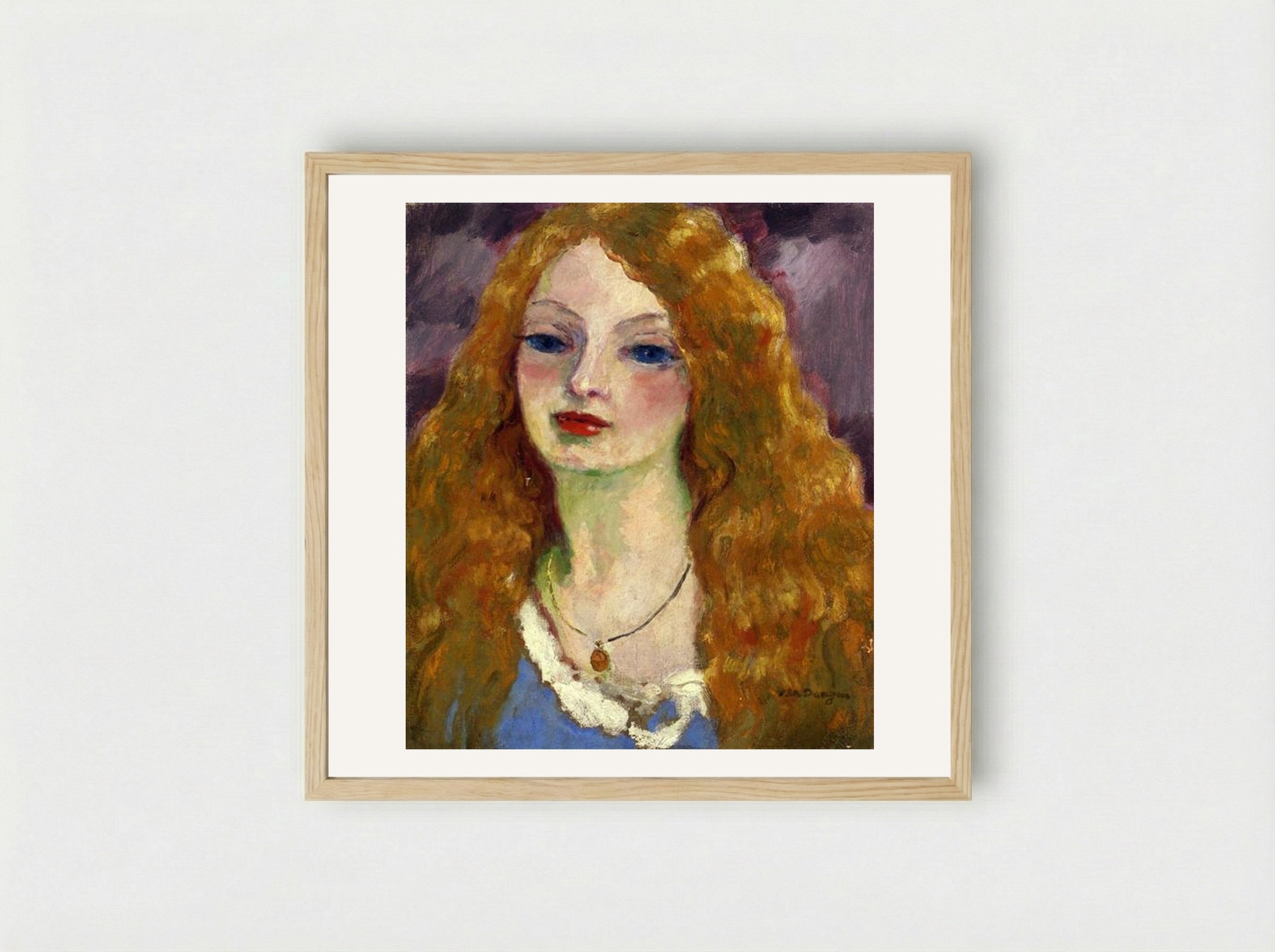 A Woman's Portrait - Kees van Dongen - Framed Print Wood