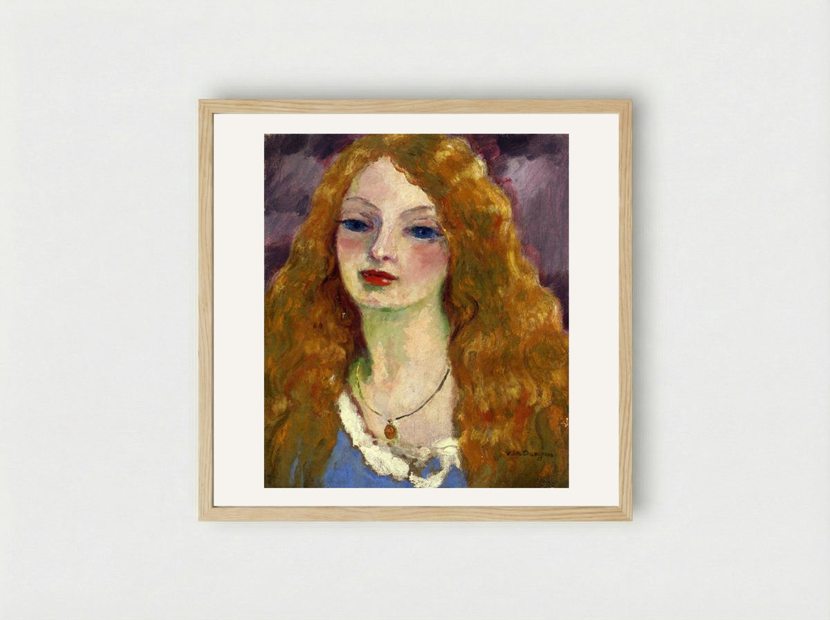 A Woman's Portrait - Kees van Dongen - Framed Print Wood