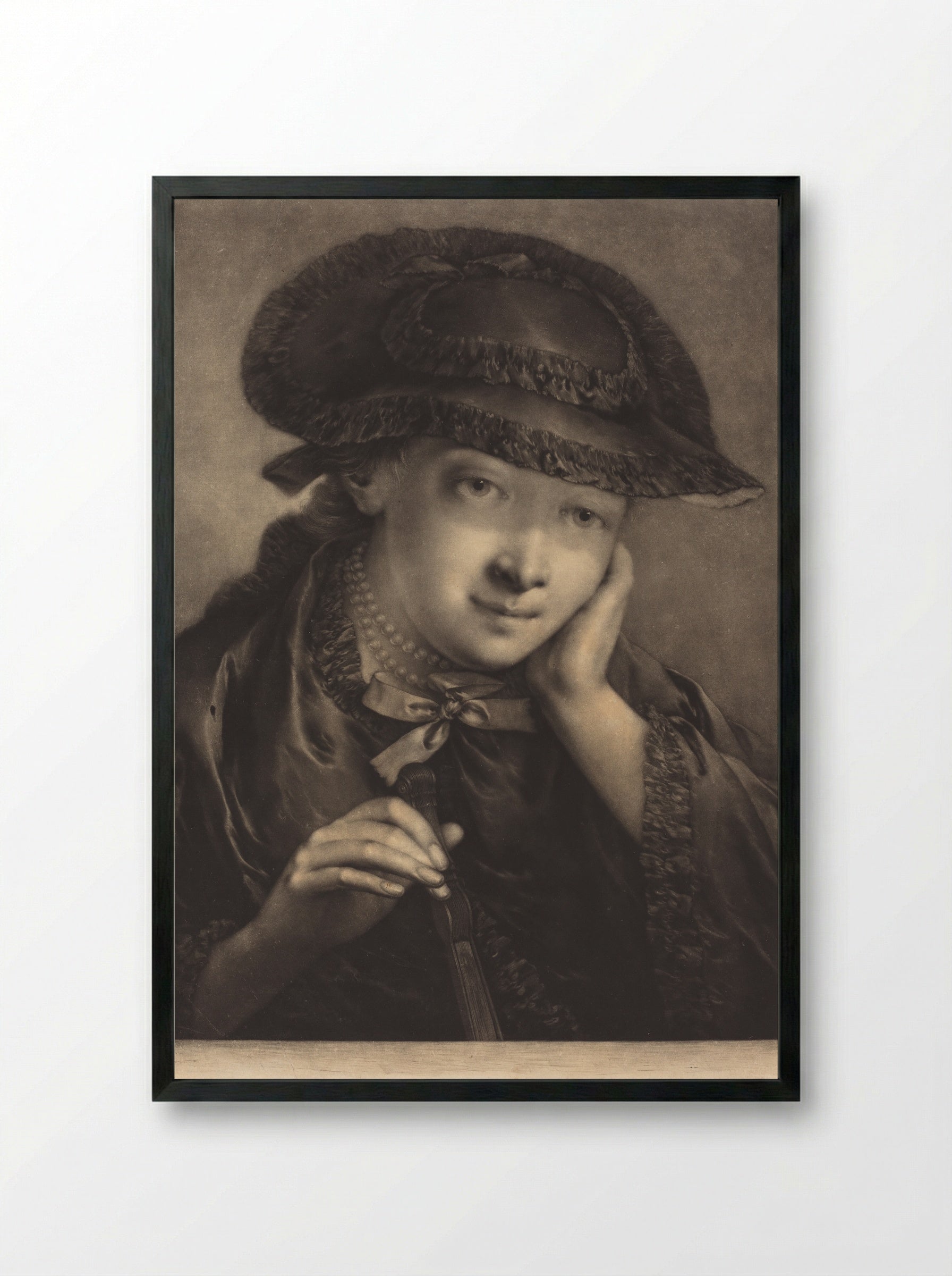 A Woman - Thomas Frye - Framed Print Black