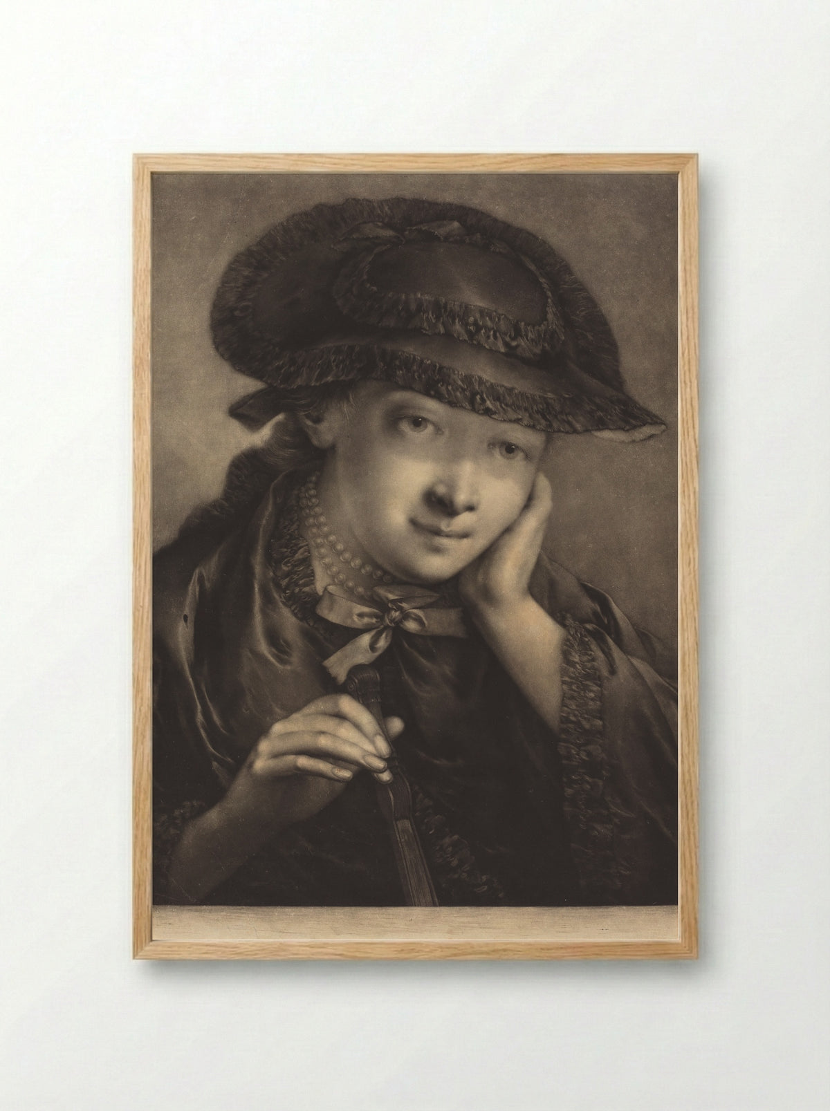 A Woman - Thomas Frye - Framed Print Wood
