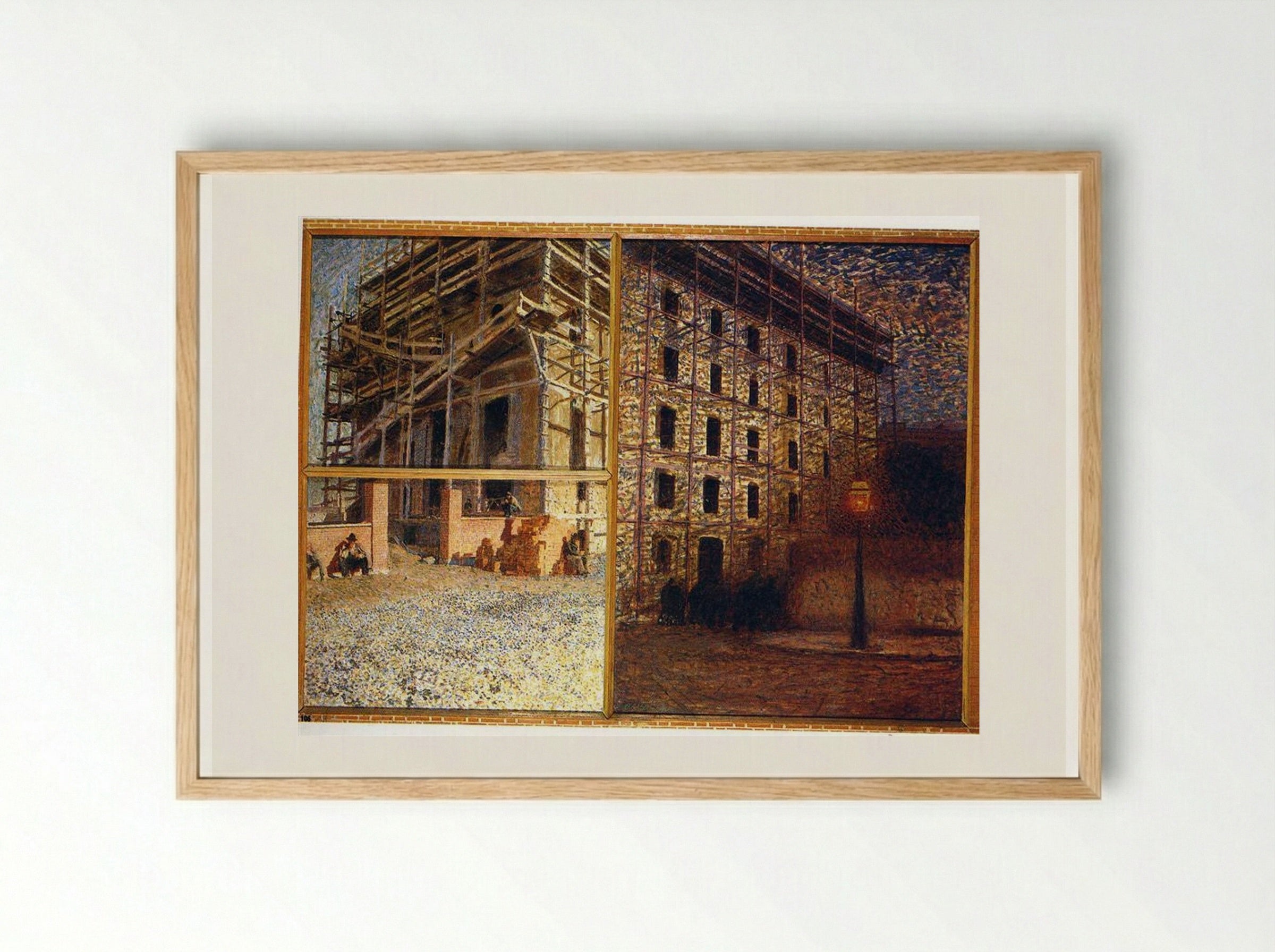 A Worker's Day - Giacomo Balla - Framed Print Wood