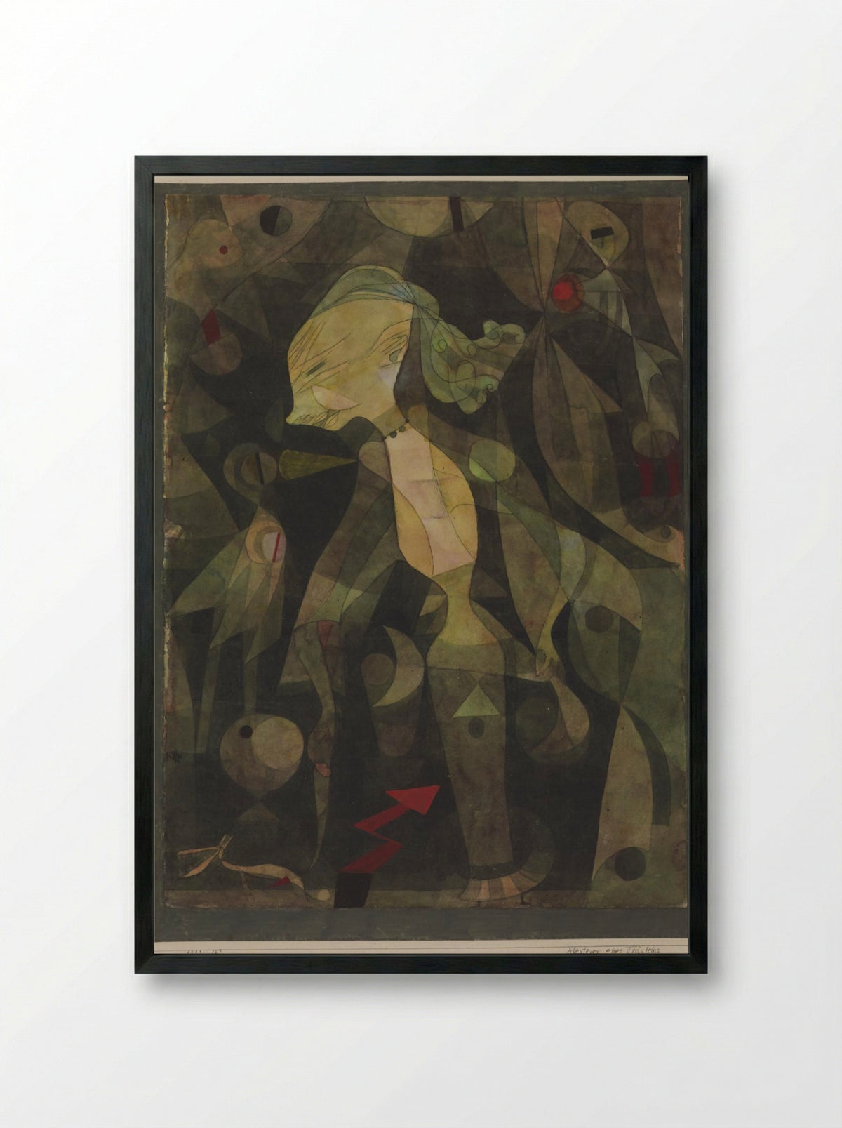 A Young Lady's Adventure - Paul Klee - Framed Print Black