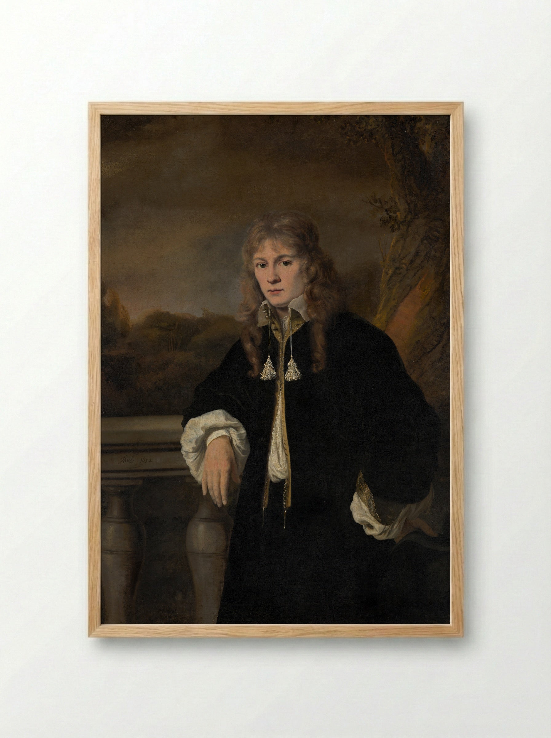 A Young Man - Ferdinand Bol - Framed Print Wood