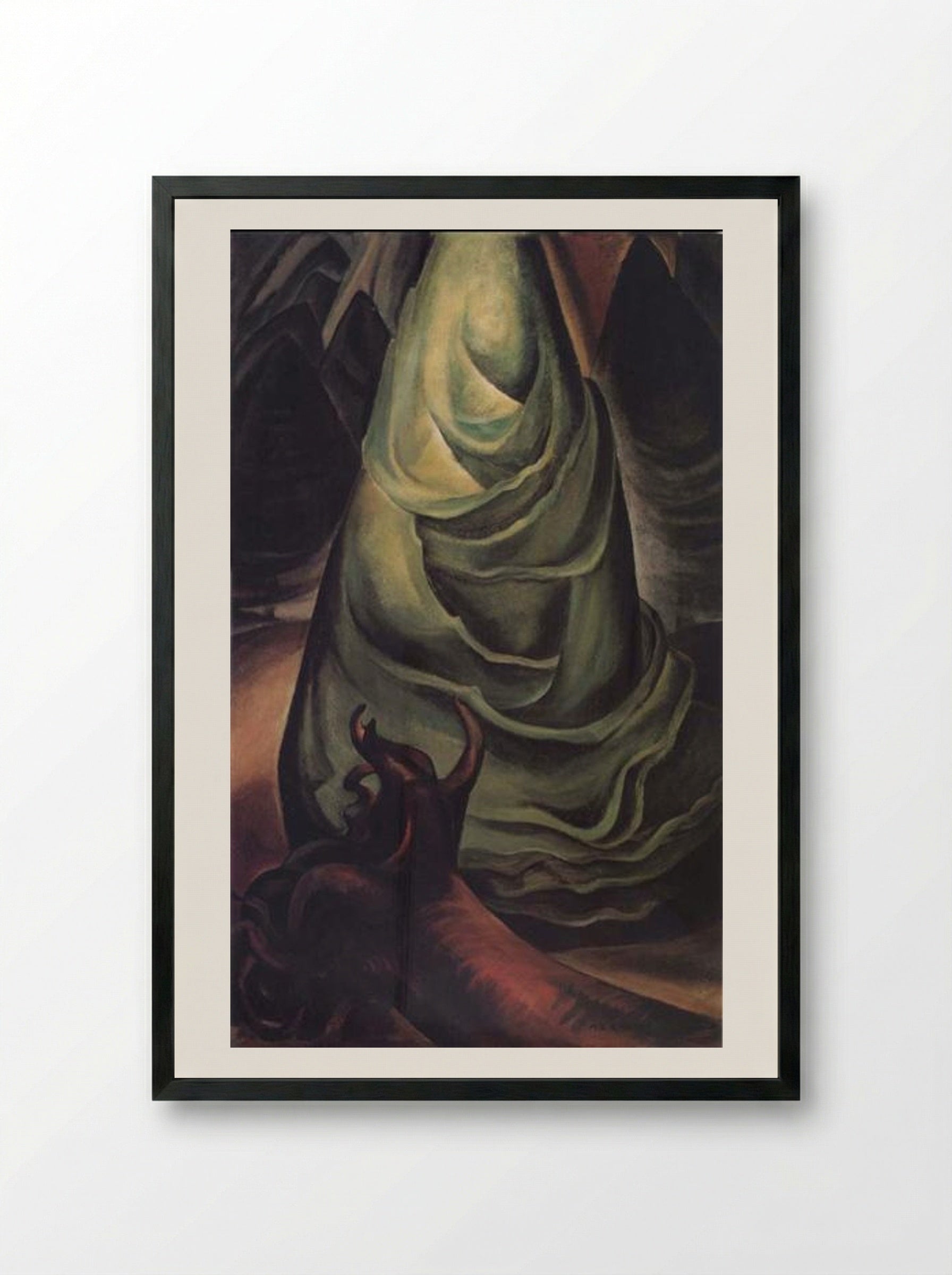 A Young Tree - Emily Carr - Framed Print Black
