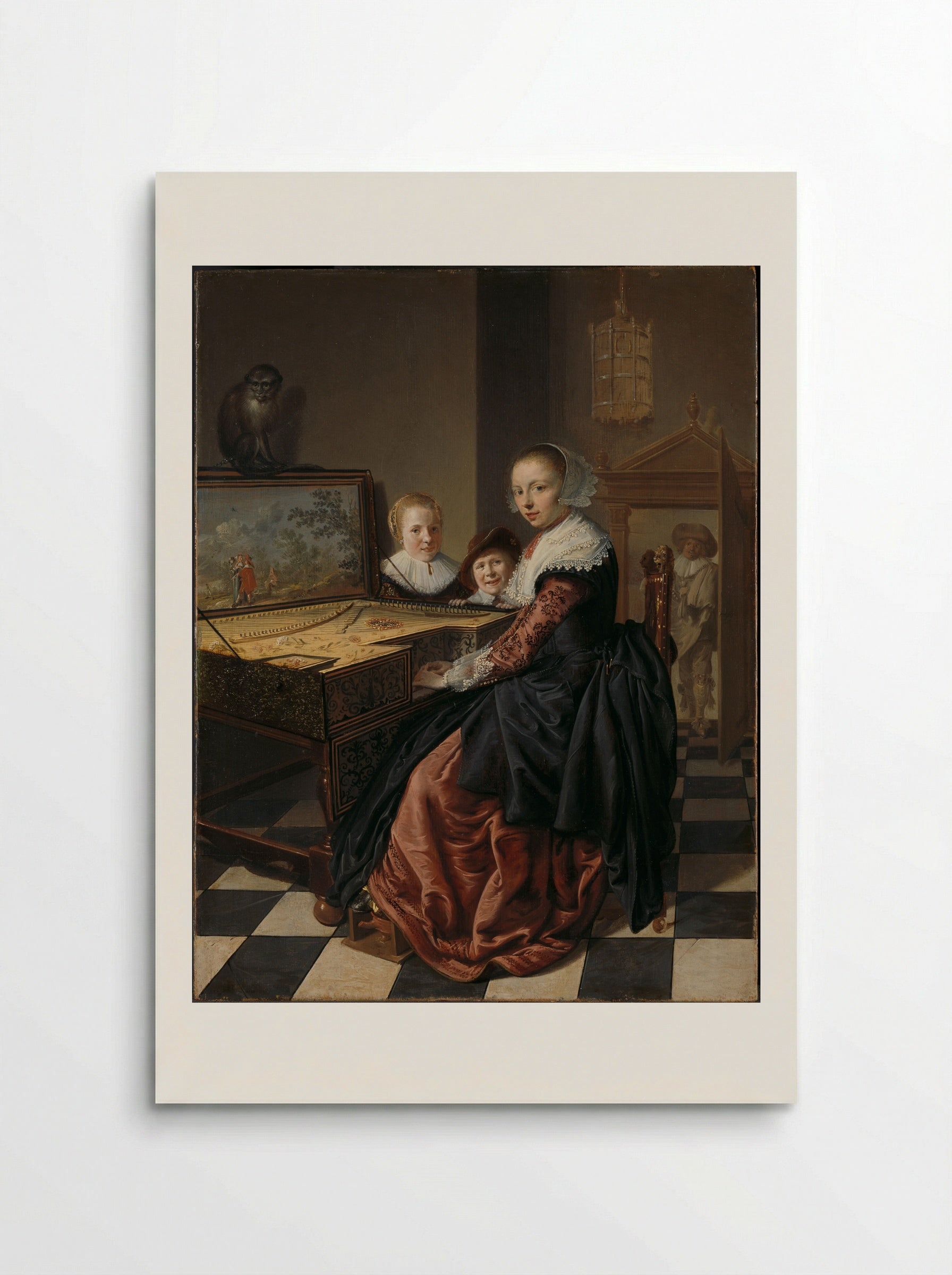 A Young Woman Playing the Virginal - Jan Miense Molenaer - Poster