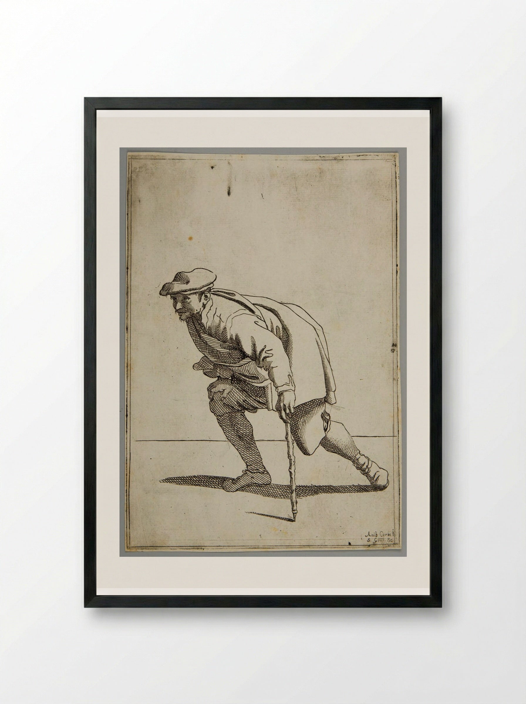 A famous spy!, plate 77 - Simon Guillain - Framed Print Black