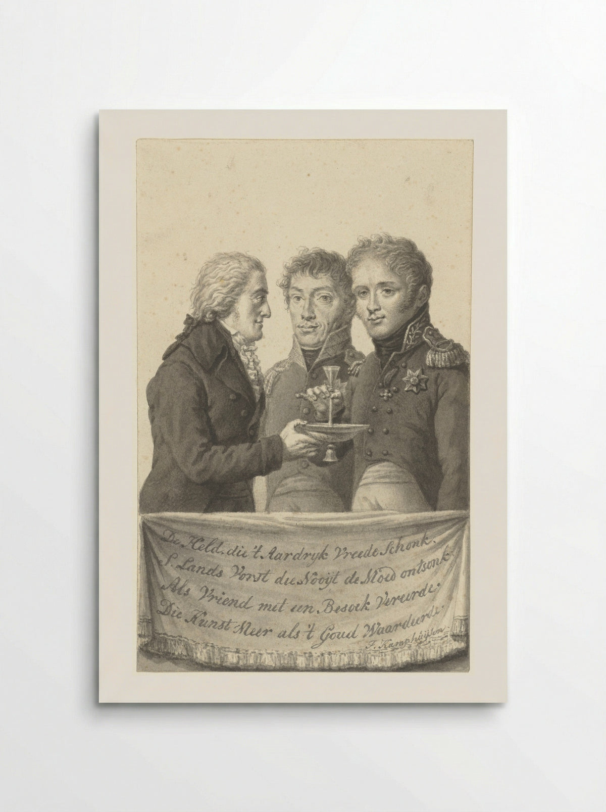 A.J. Brentano offers a drink to Tsar Alexander I - Jan Kamphuijsen - Poster