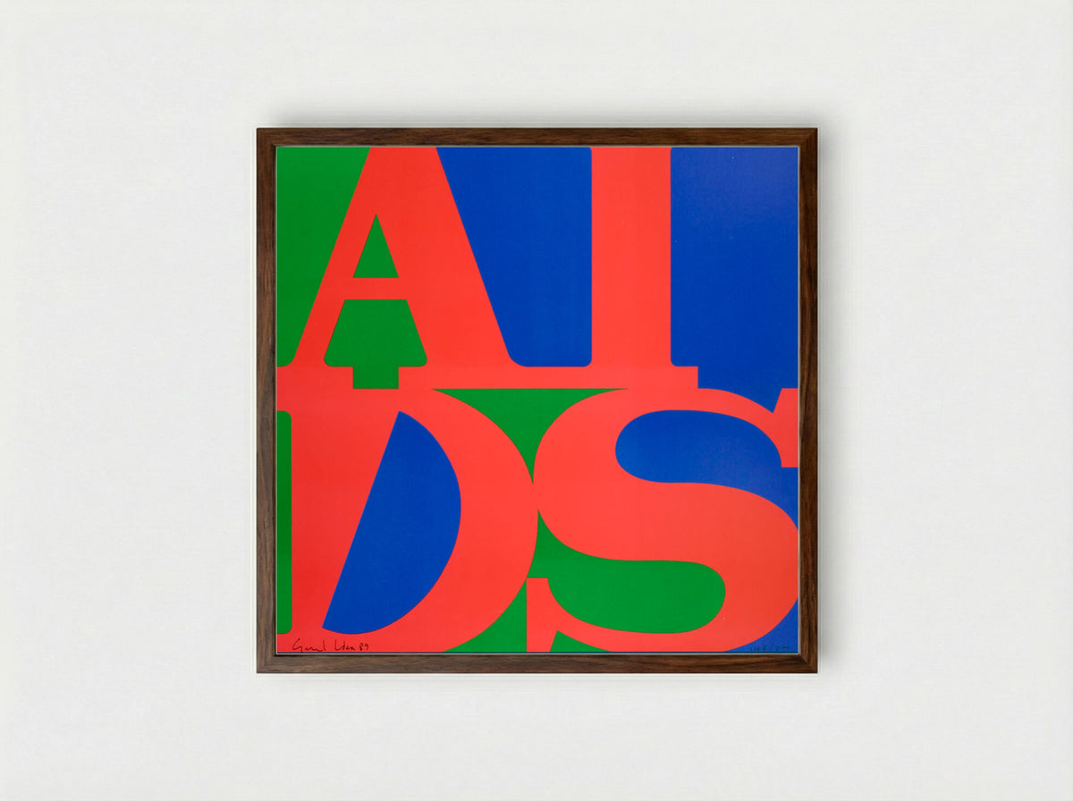 AIDS (A Project of the Public Art Fund Inc.) - General Idea - Framed Print Dark Wood