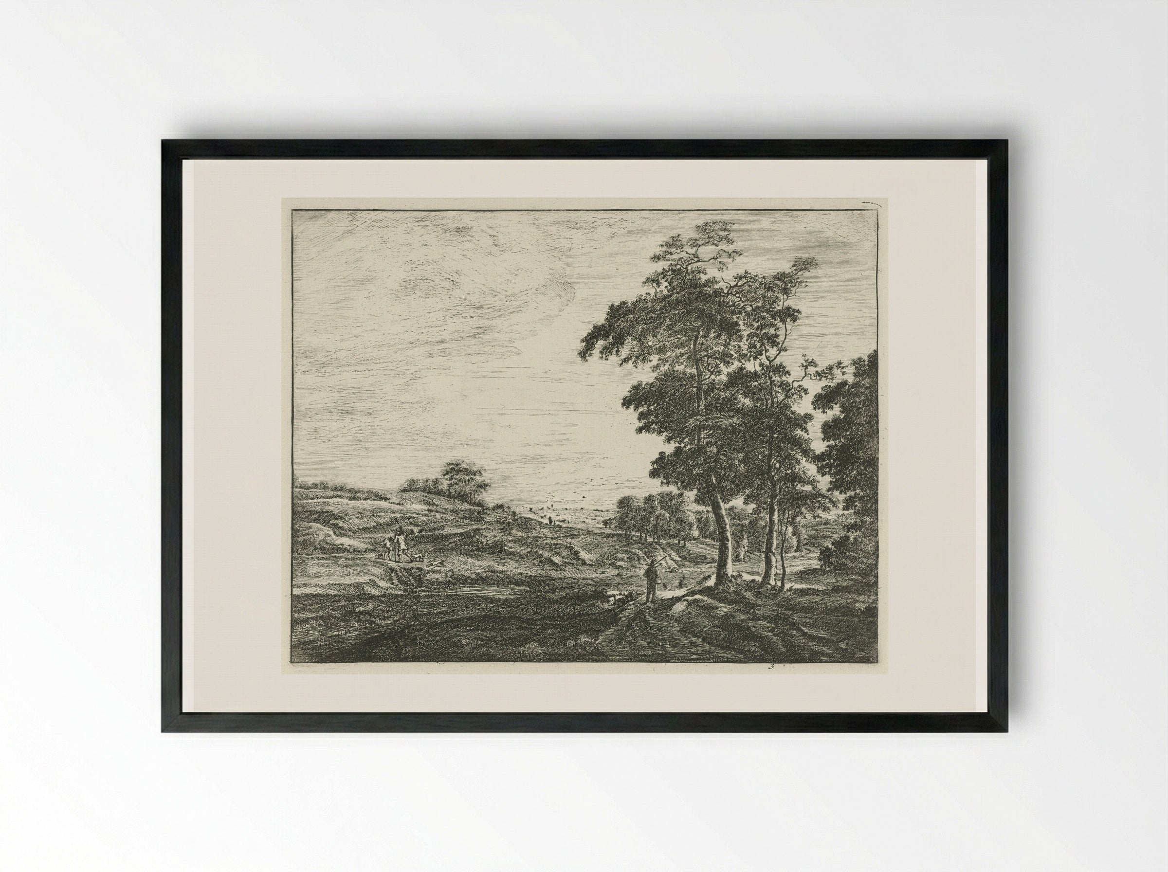 Aan de rand van het Haagse Bos - Roelant Roghman - Framed Print Black