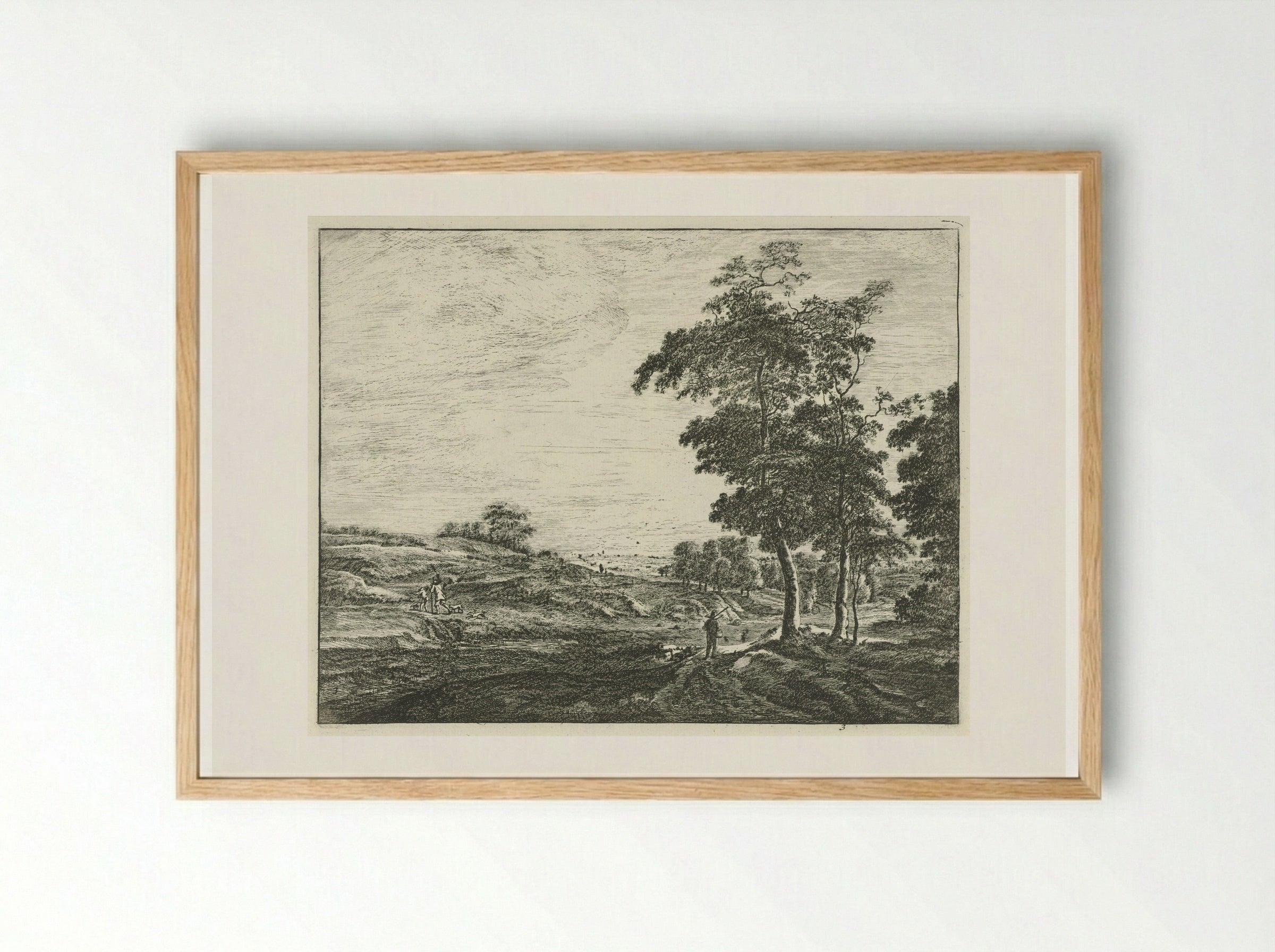 Aan de rand van het Haagse Bos - Roelant Roghman - Framed Print Wood