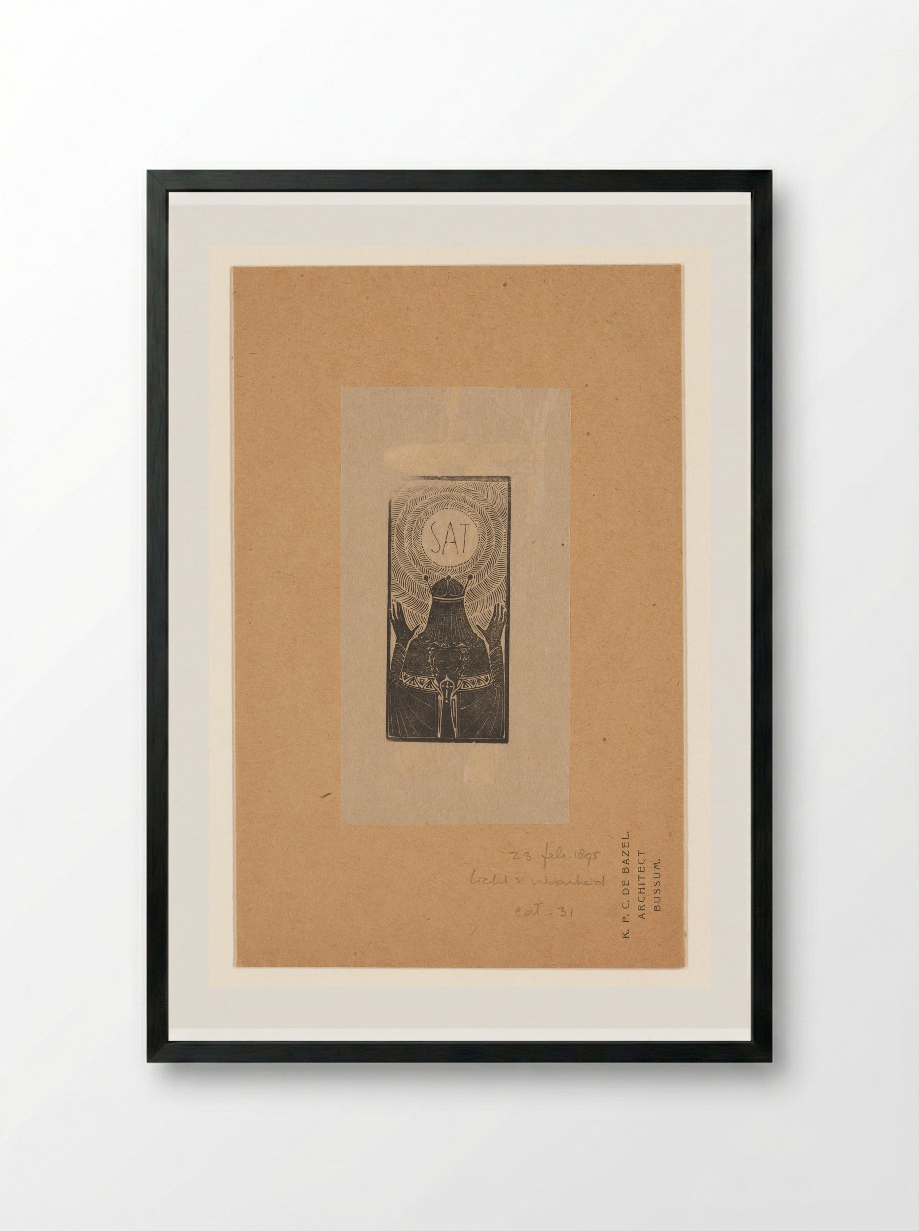 Aan de zon - Karel Petrus Cornelis de Bazel - Framed Print Black
