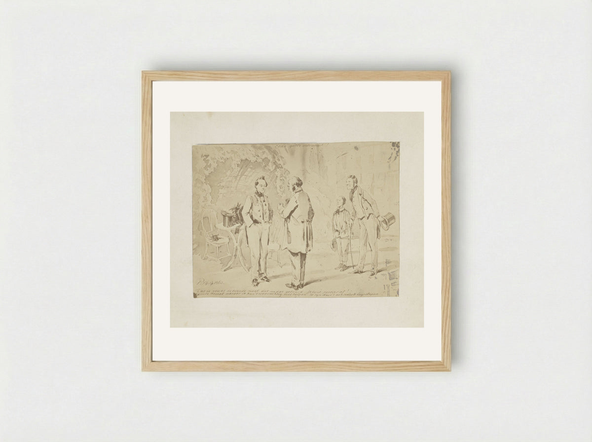 Aankondiging van een tentoonstelling van Jacobus Bellamy in de Utrechtsche Kunstkring - Pieter van Loon - Framed Print Wood