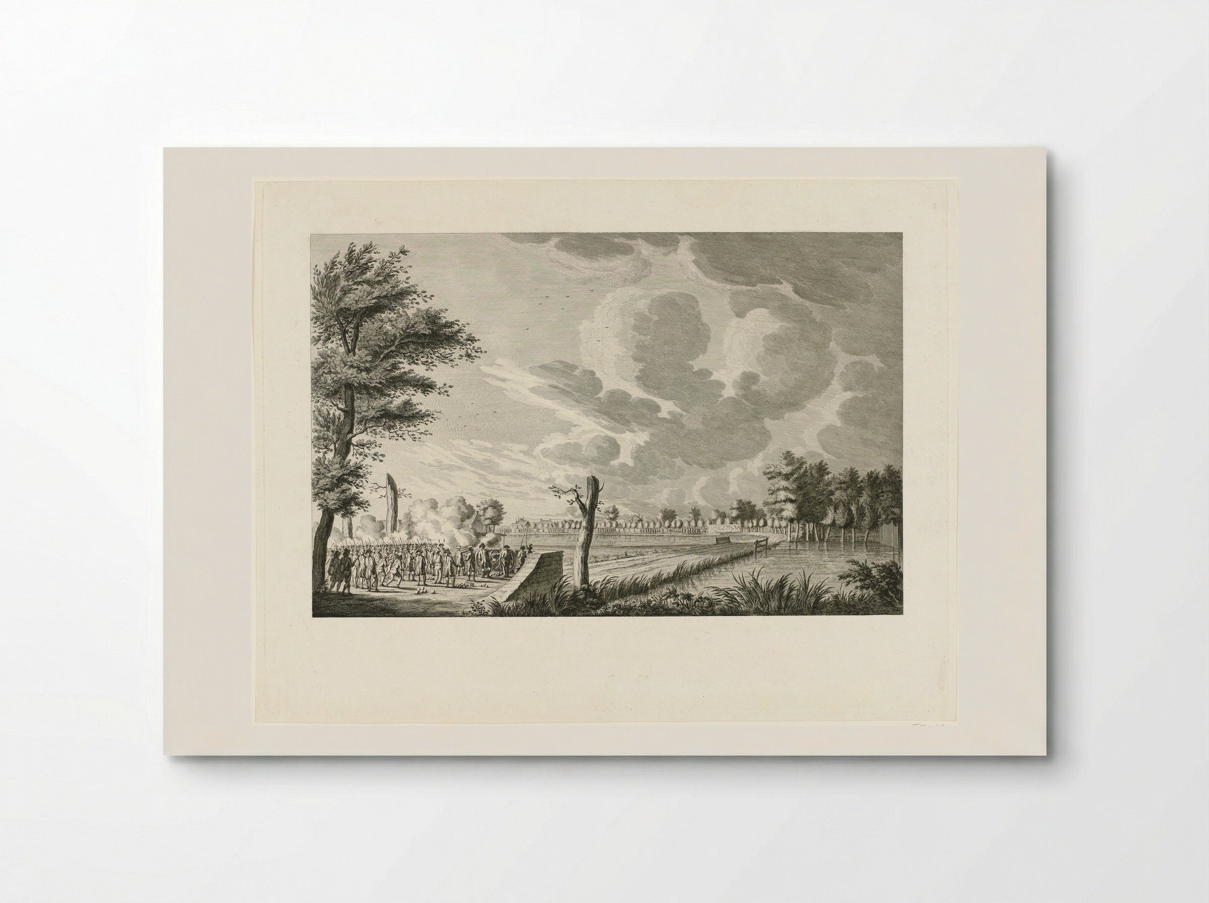 Aanval bij Ouderkerk aan de Amstel - Cornelis Brouwer - Poster