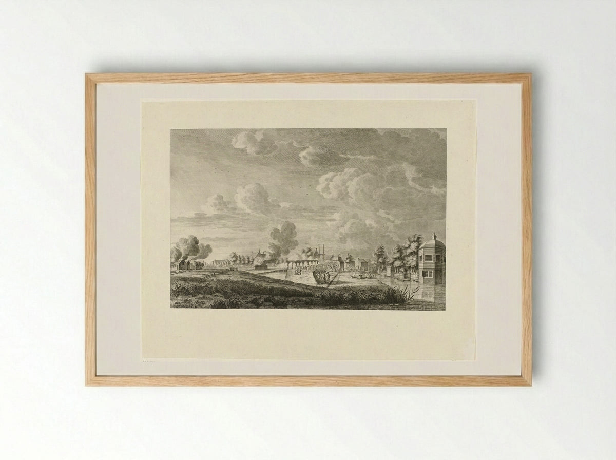Aanval op Amstelveen - Cornelis Brouwer - Framed Print Wood