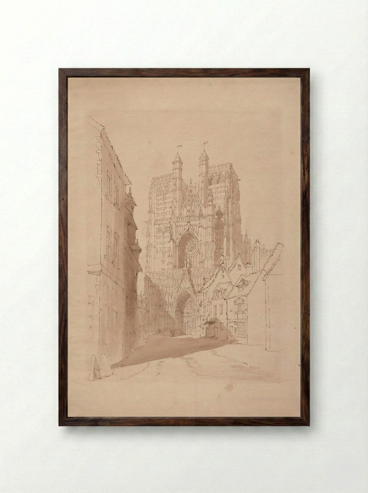 Abbeville - Henry Edridge - Framed Print Dark Wood