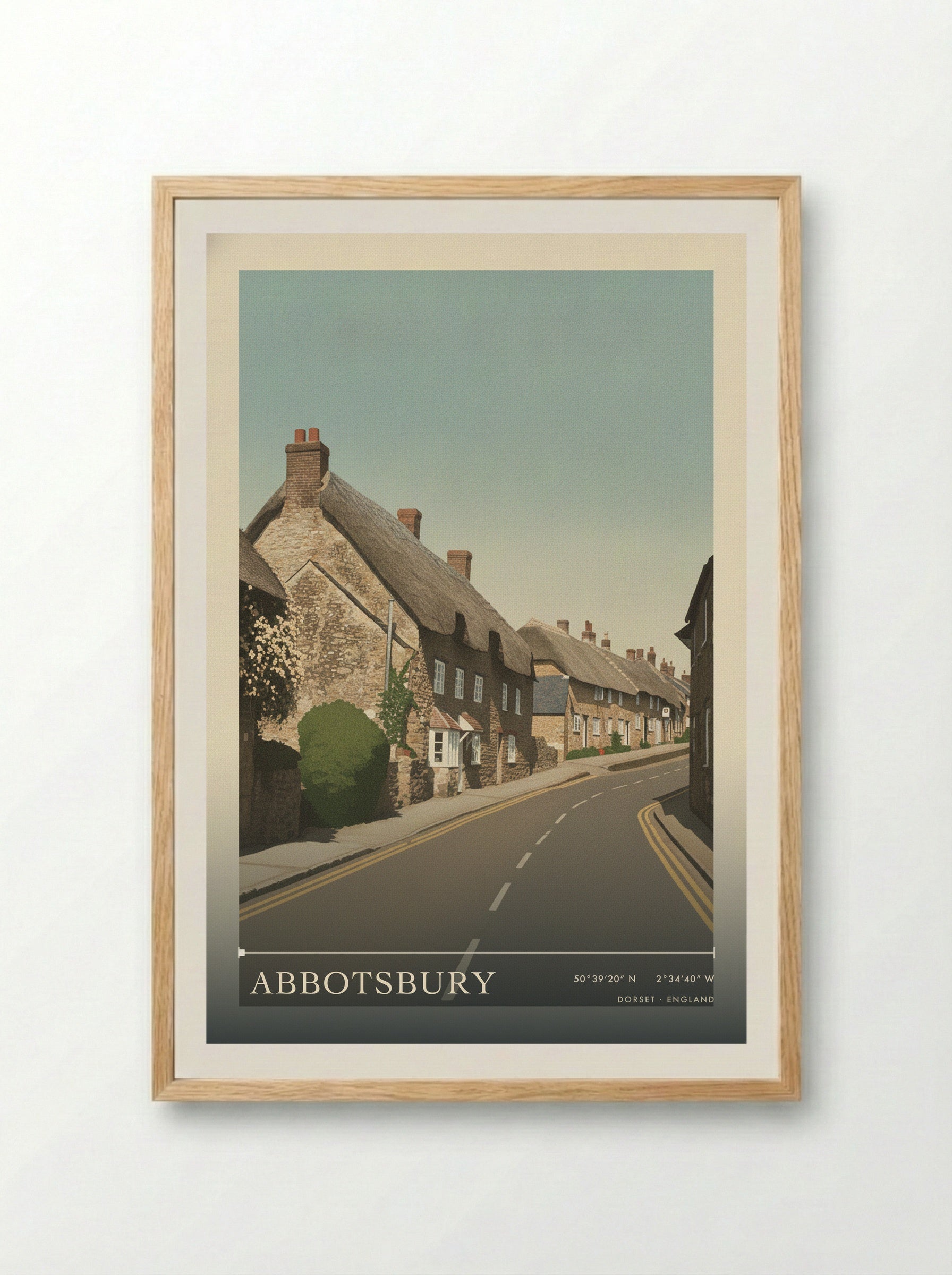 Abbotsbury Dorset England Travel Poster - Framed Print Wood