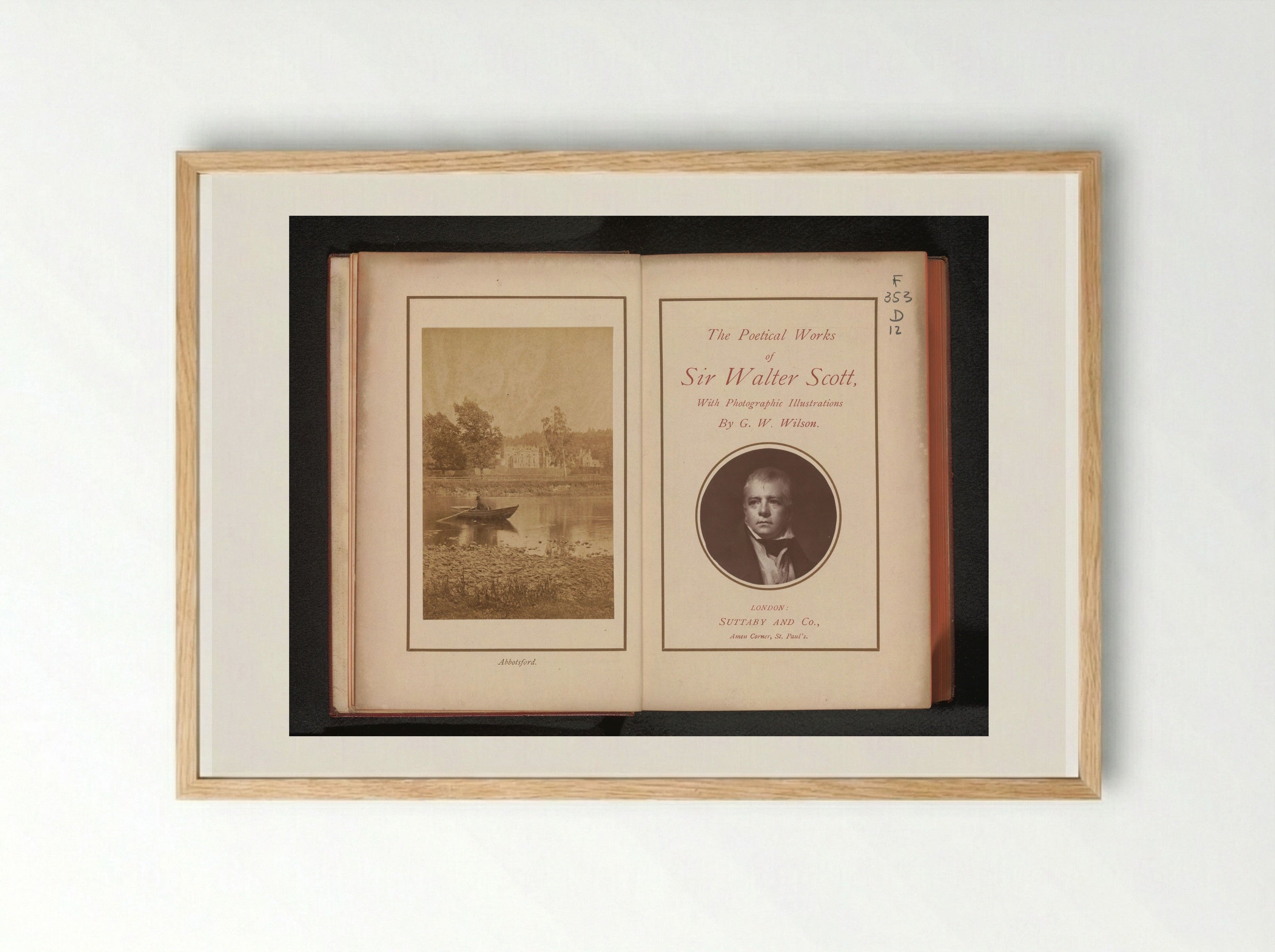 Abbotsford House (Photographic Illustration) - George Washington Wilson - Framed Print Wood