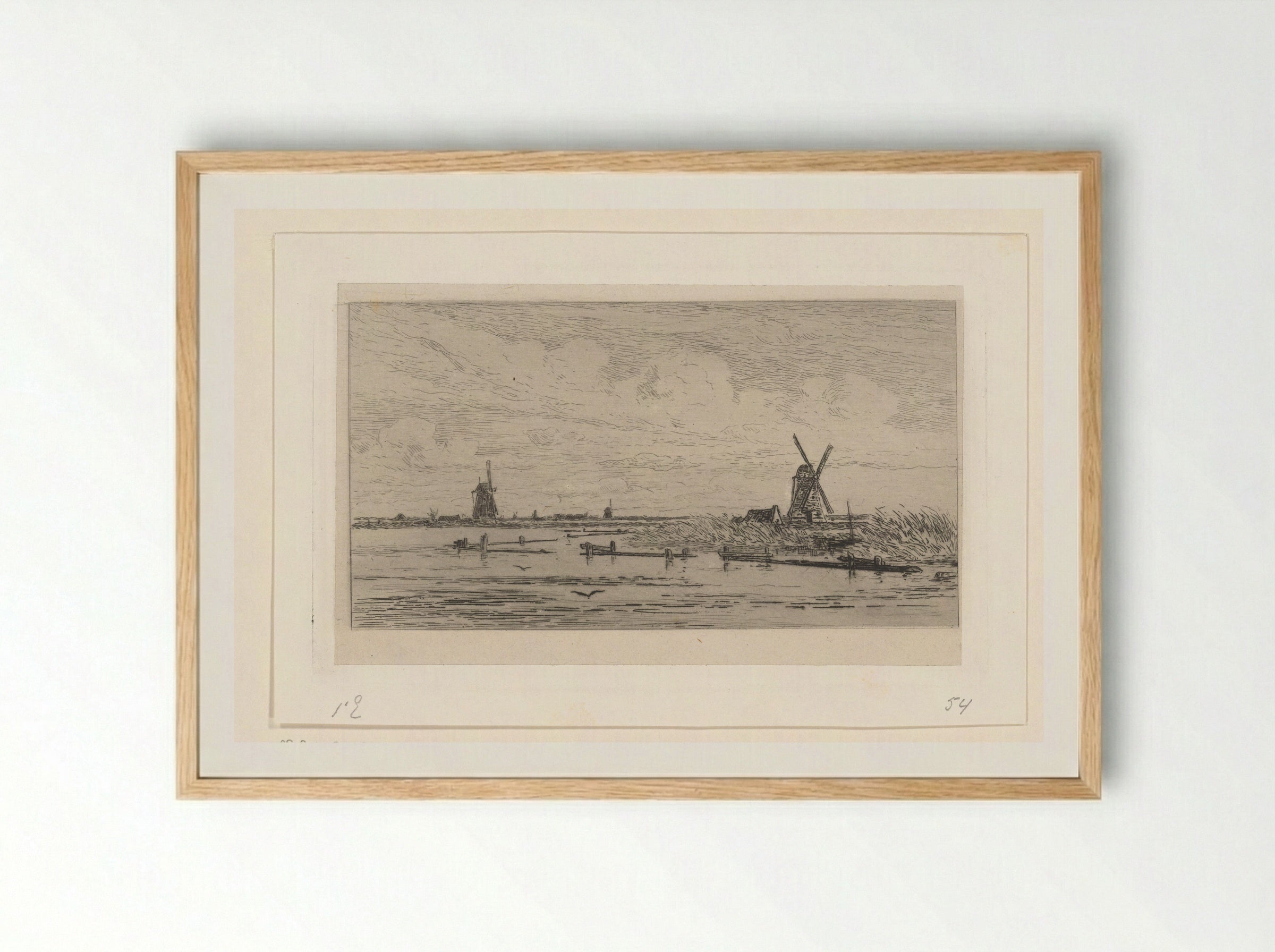 Abcoudermeer - Carel Nicolaas Storm van 's-Gravesande - Framed Print Wood
