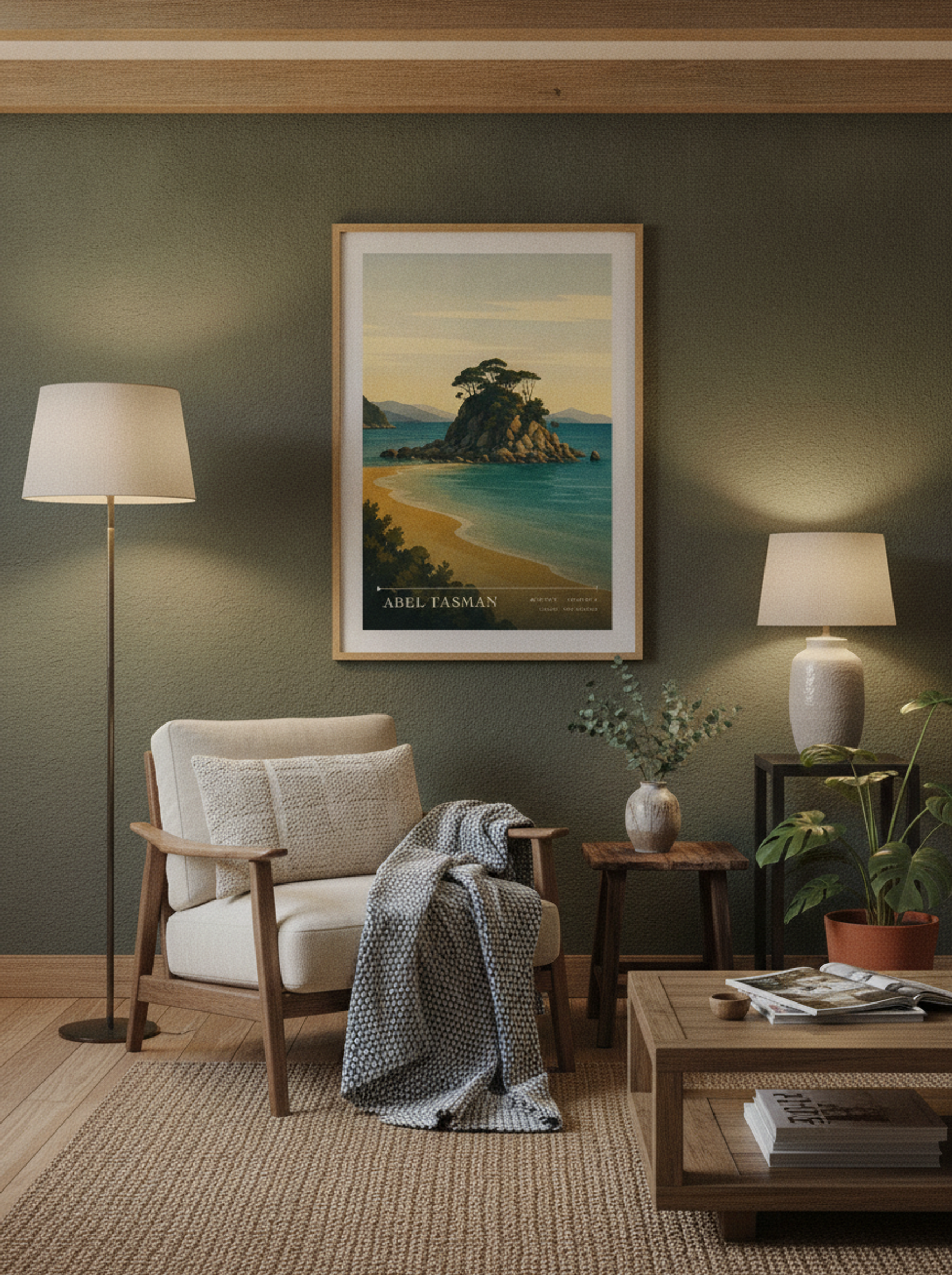 Abel Tasman Travel Poster Artwork - Lifestyle