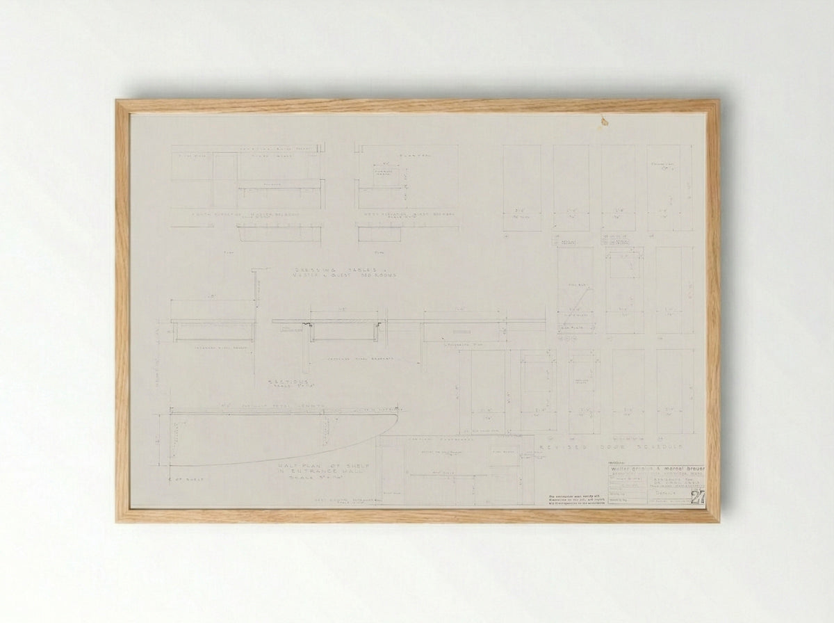 Abele Residence Details - C.D.W. - Framed Print Wood