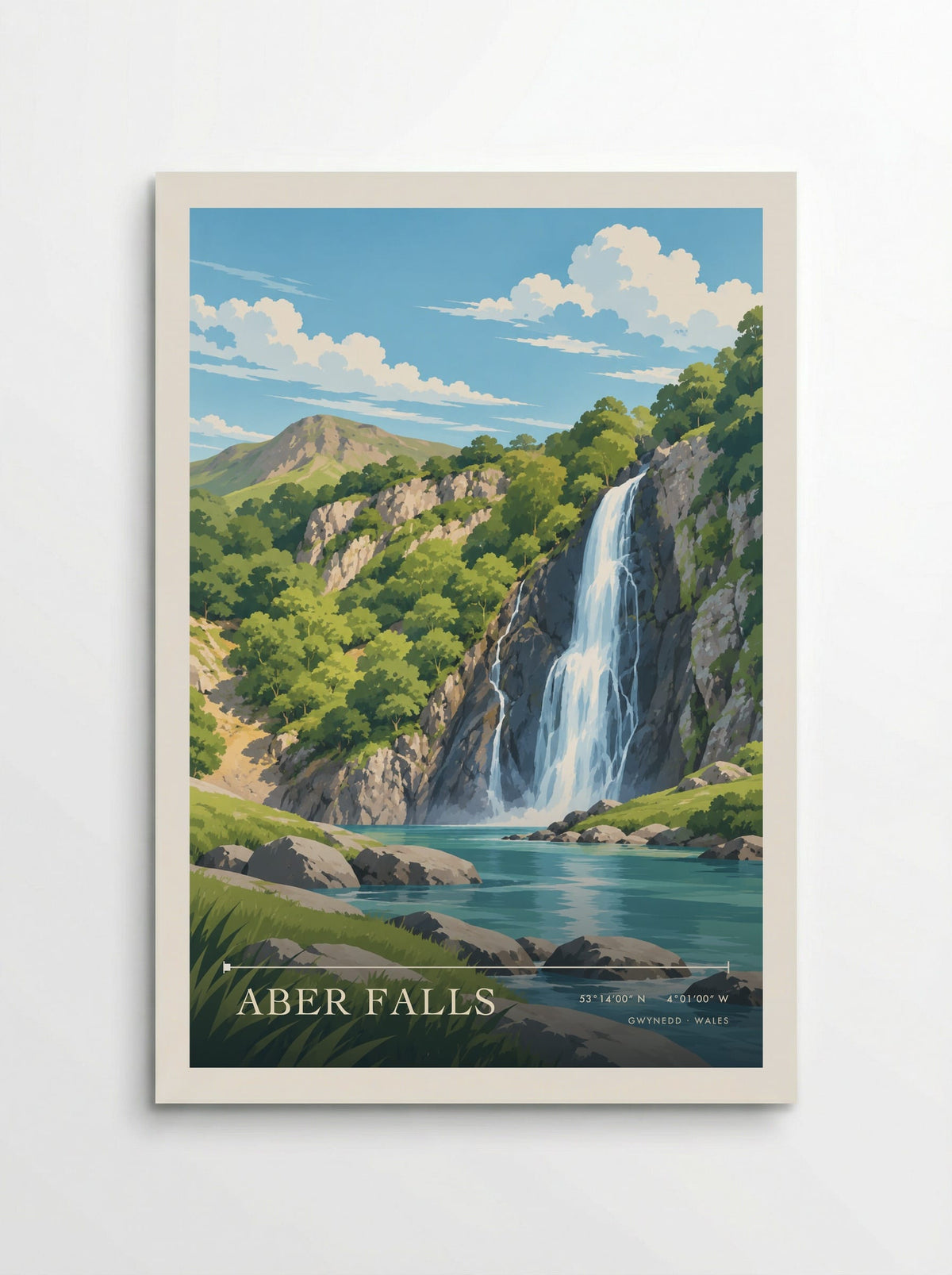 Aber Falls, Gwynedd | Travel Poster - Poster