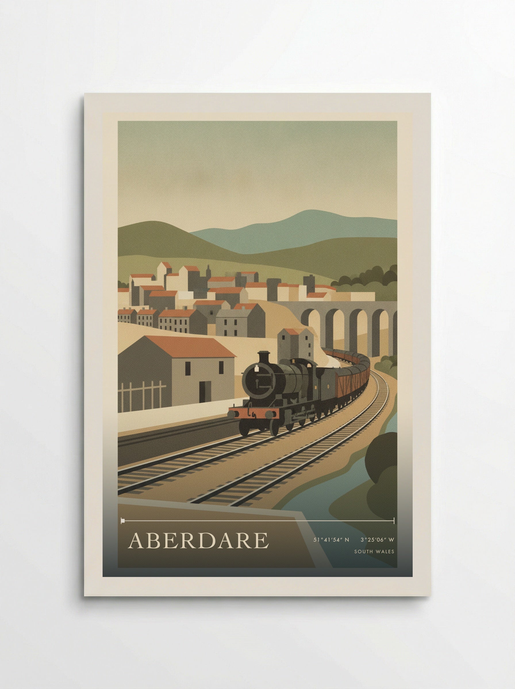 Aberdare South Wales Wales Travel Poster - Poster