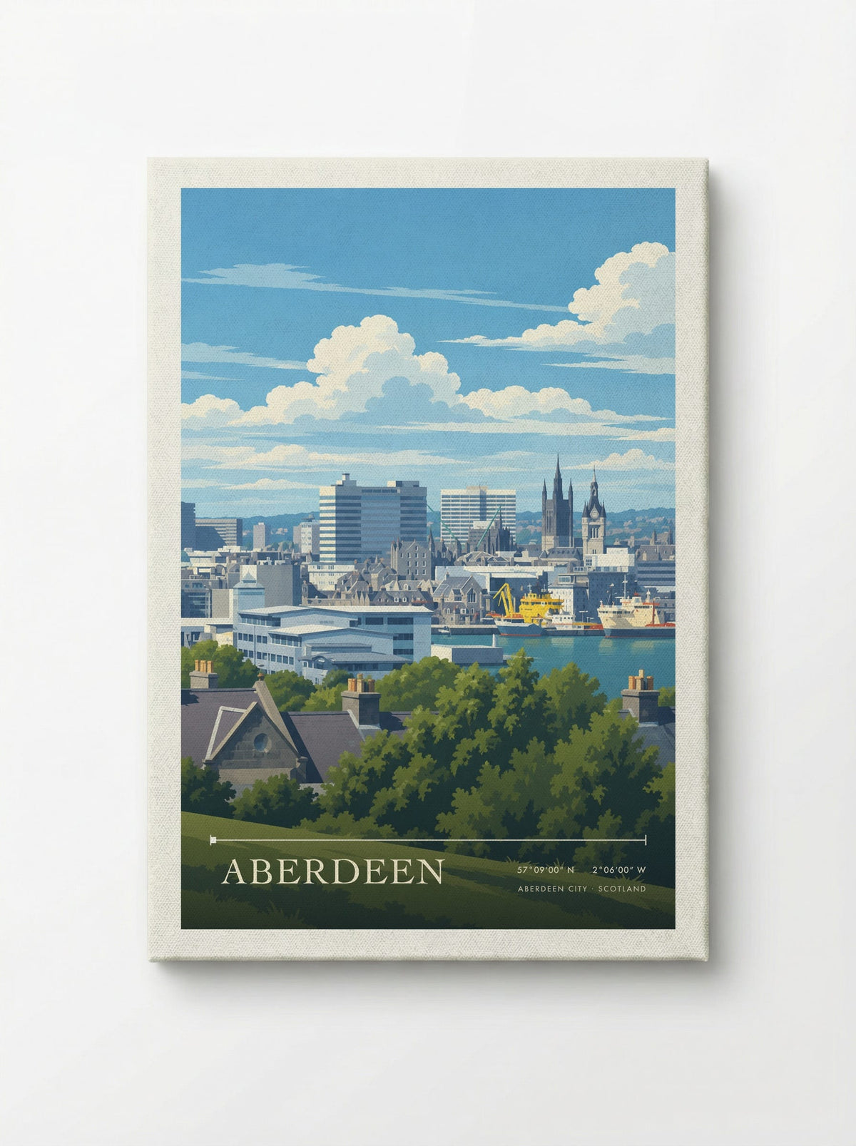 Aberdeen, Aberdeen City | Travel Poster - Canvas